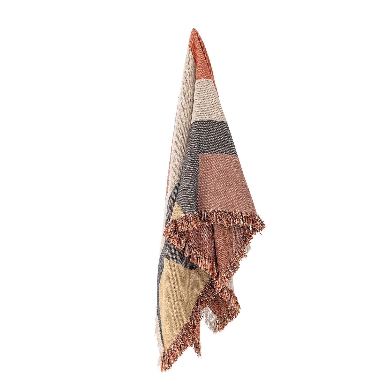 Die Arni Decke von Bloomingville aus nachhaltiger, recycelter Baumwolle bietet Komfort und Stil. Perfekt für eine gemütliche Atmosphäre in jedem Raum.