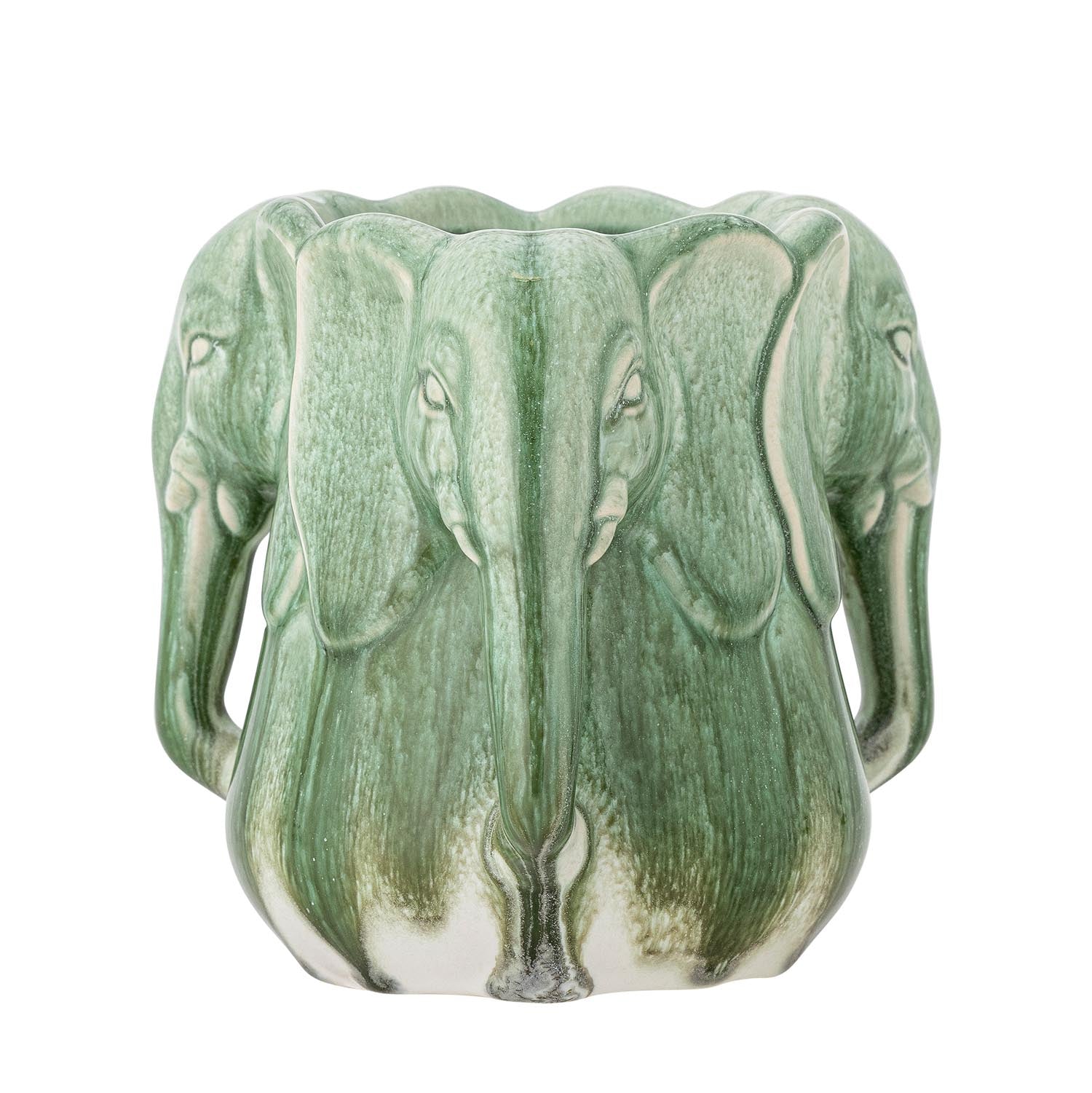 Pontus Vase, Grün, Steingut in Grün präsentiert im Onlineshop von KAQTU Design AG. Vase ist von Bloomingville