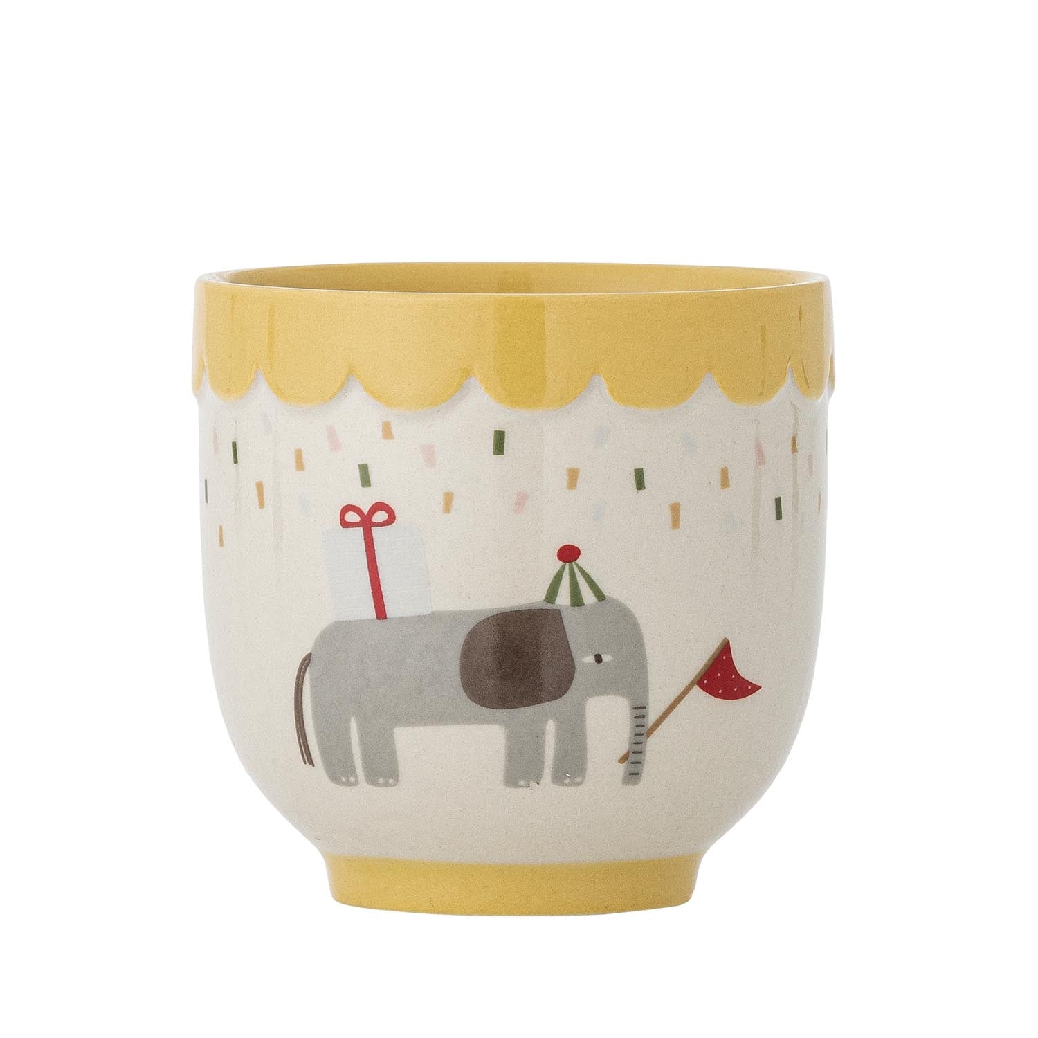 Celebrate Tasse, Gelb, Steingut in Gelb präsentiert im Onlineshop von KAQTU Design AG. Tasse ist von Bloomingville Mini