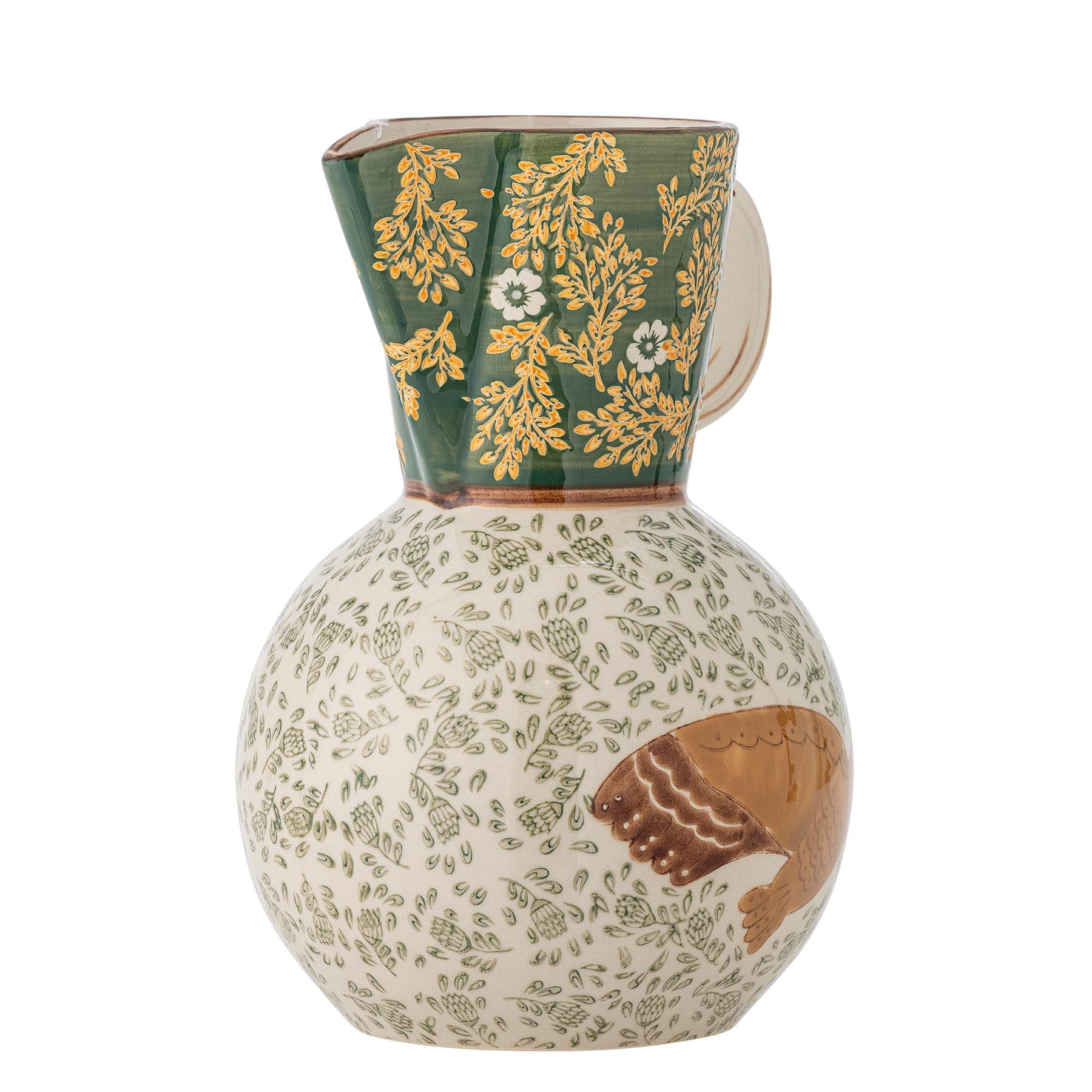 Hezha Krug, Grün, Steingut in Green präsentiert im Onlineshop von KAQTU Design AG. Kanne ist von Bloomingville