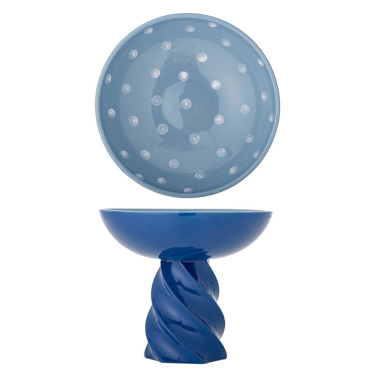 Riley Sockelschale, Blau, Steingut in Blue präsentiert im Onlineshop von KAQTU Design AG. Schale ist von Bloomingville