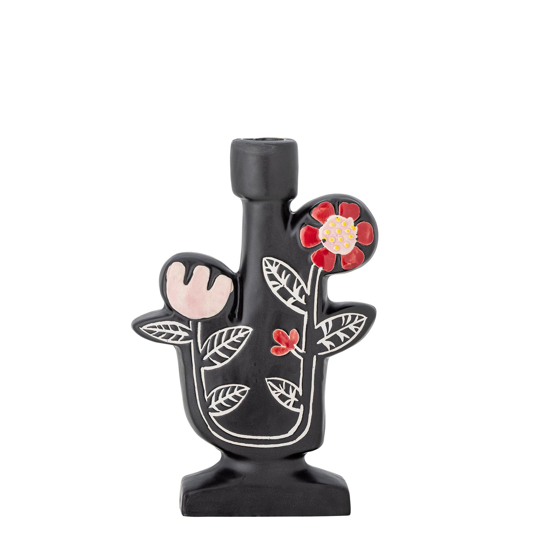 Vivielle Kerzenhalter, Schwarz, Steingut in Black präsentiert im Onlineshop von KAQTU Design AG. Kerzenständer ist von Bloomingville