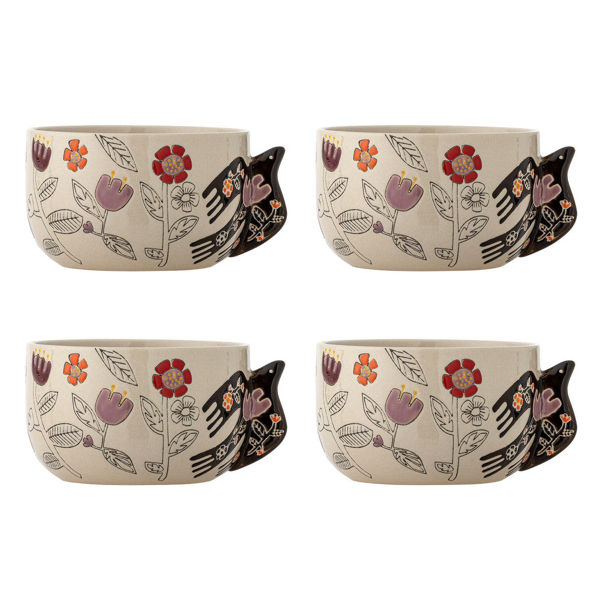 Vivielle Schale, Bunt, Steingut in Multi präsentiert im Onlineshop von KAQTU Design AG. Schale ist von Bloomingville