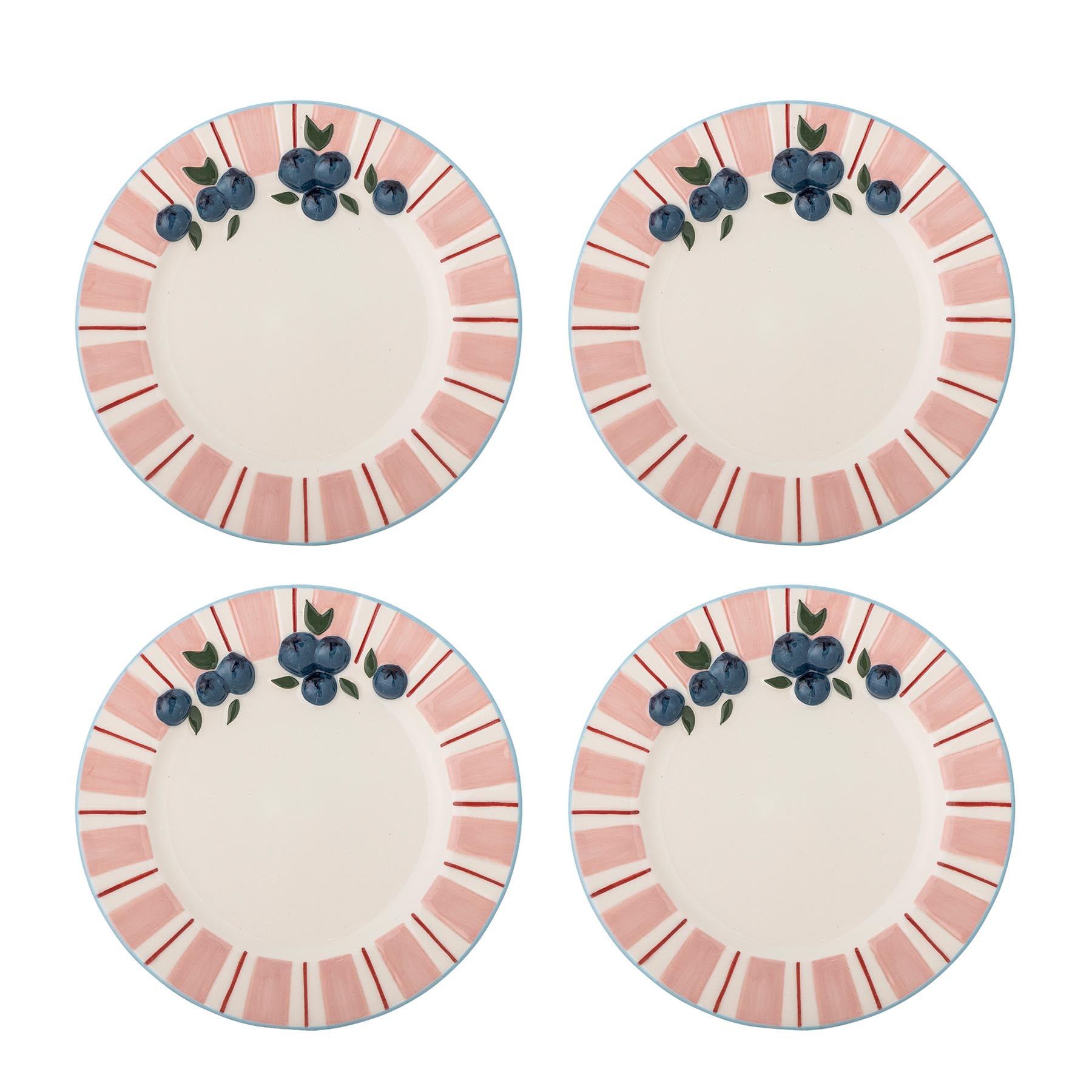 Carry Teller, Rose, Steingut in Rose präsentiert im Onlineshop von KAQTU Design AG. Teller ist von Bloomingville