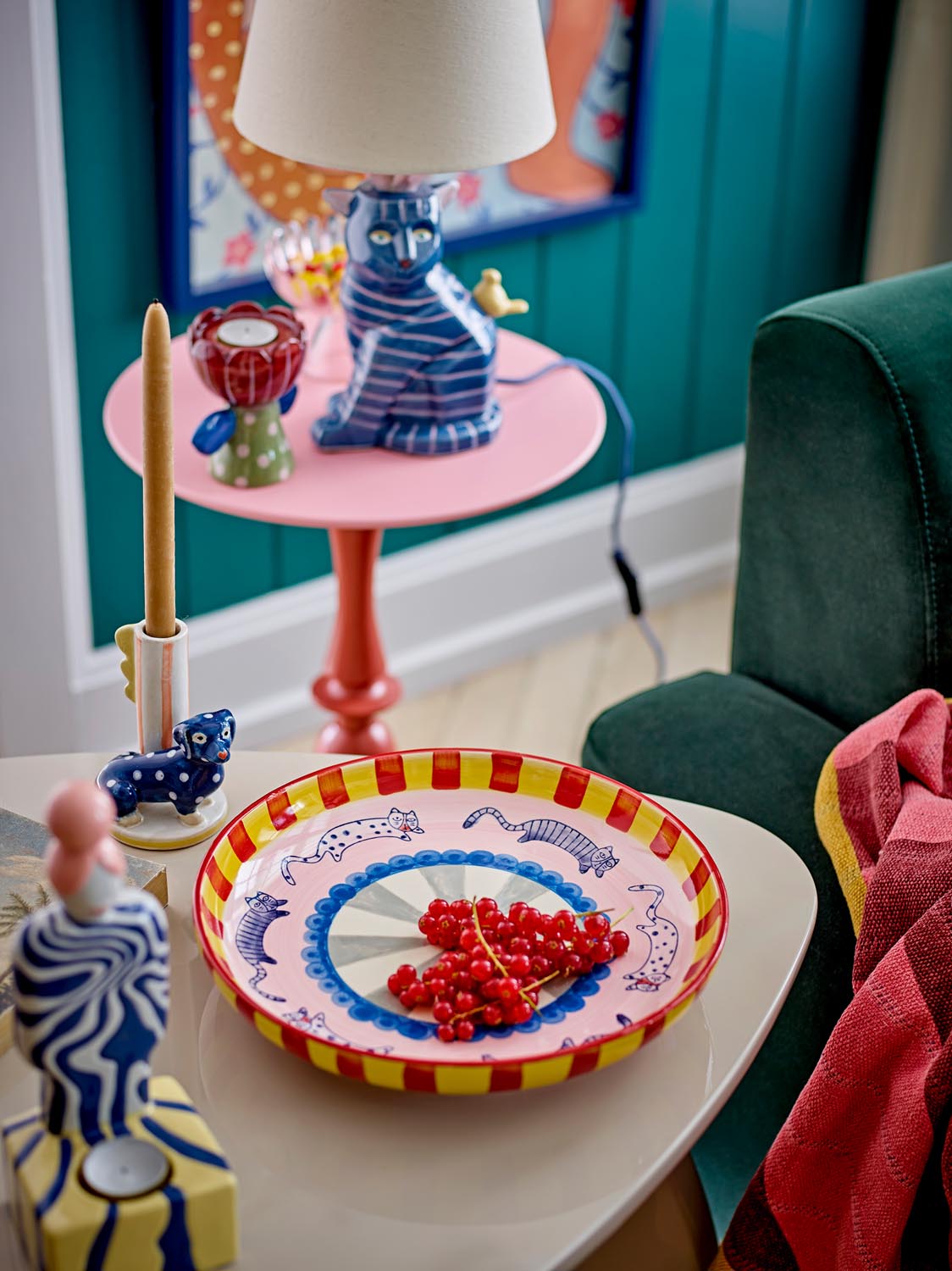 Missy Tablett, Bunt, Steingut in Multi präsentiert im Onlineshop von KAQTU Design AG. Tablett ist von Bloomingville