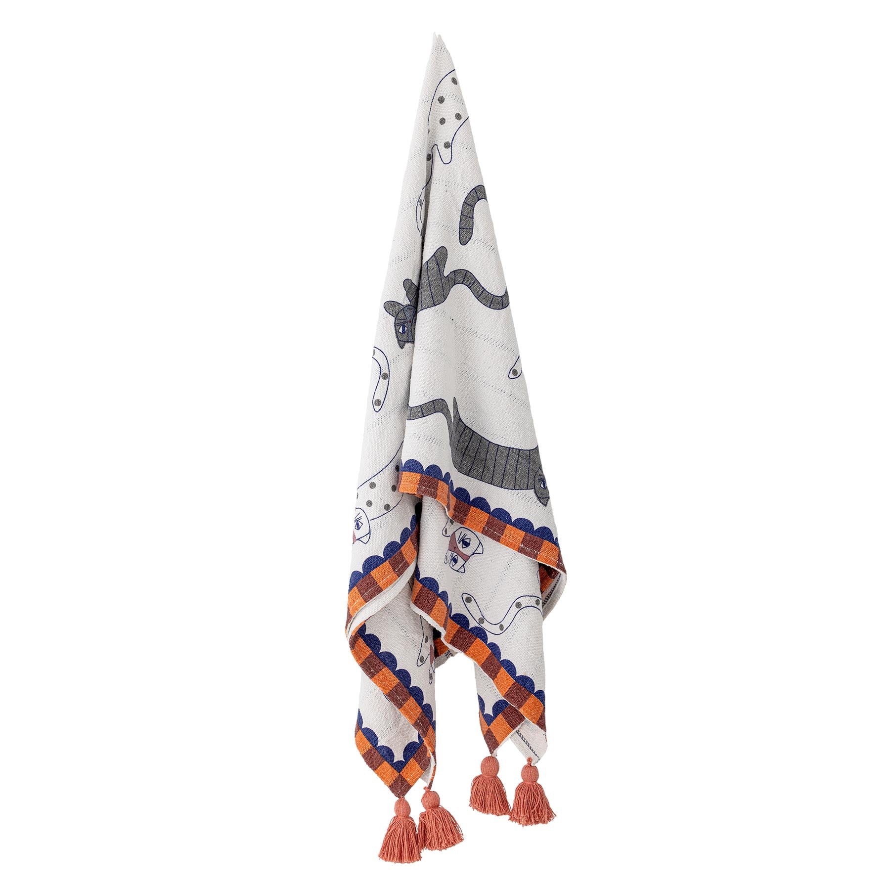 Missy Decke, Bunt, Recycelte Baumwolle in Multi präsentiert im Onlineshop von KAQTU Design AG. Bettüberwurf ist von Bloomingville
