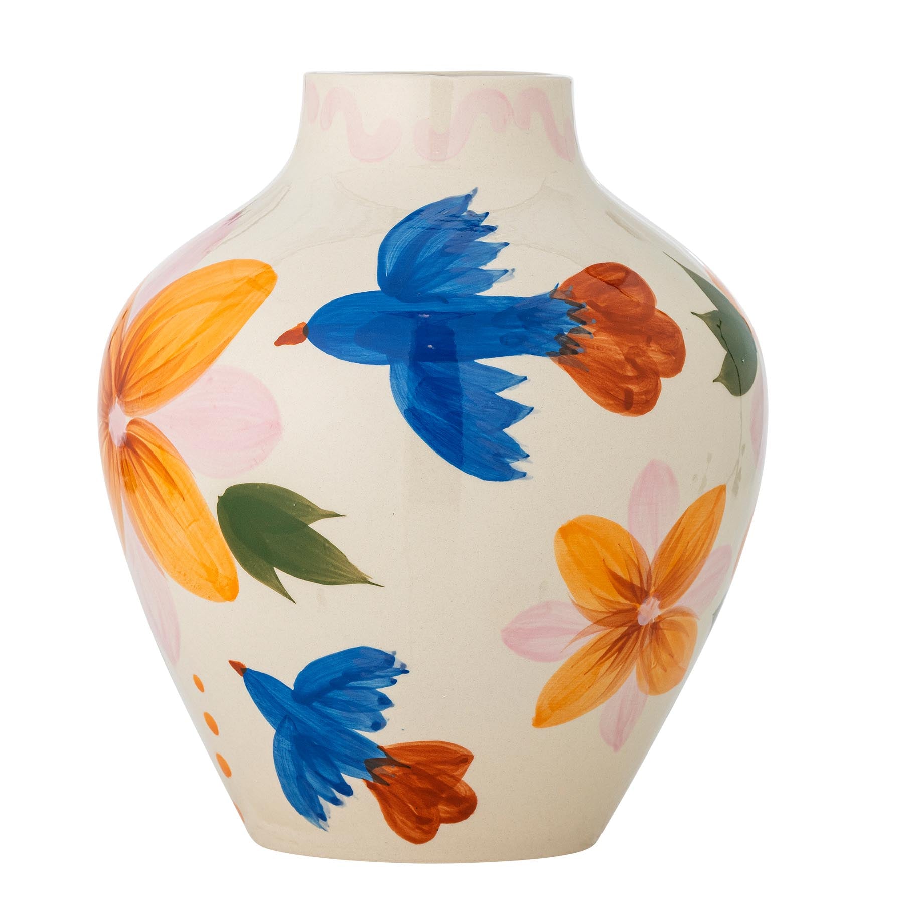 Maricala Vase, Bunt, Steingut in Multi präsentiert im Onlineshop von KAQTU Design AG. Vase ist von Bloomingville