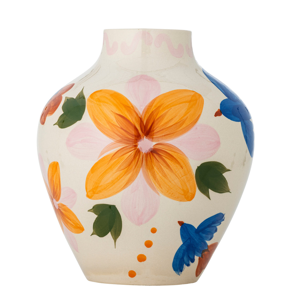 Maricala Vase, Bunt, Steingut in Multi präsentiert im Onlineshop von KAQTU Design AG. Vase ist von Bloomingville