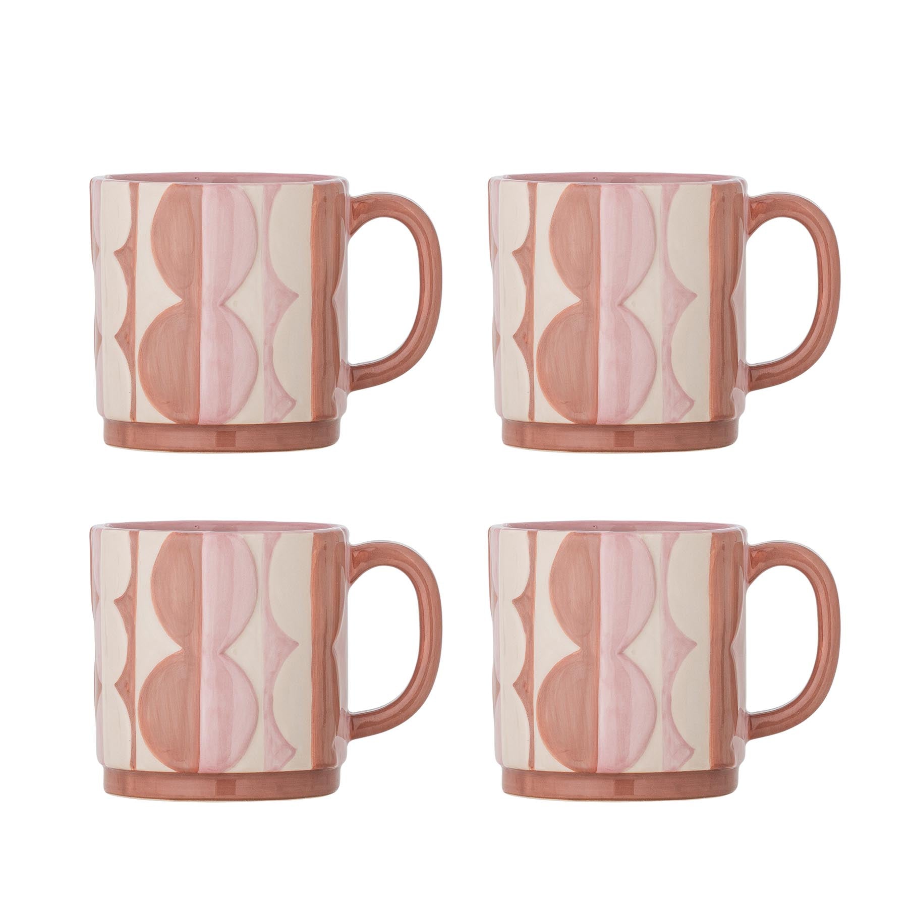 Saul Becher, Rose, Steingut in Rose präsentiert im Onlineshop von KAQTU Design AG. Tasse ist von Bloomingville