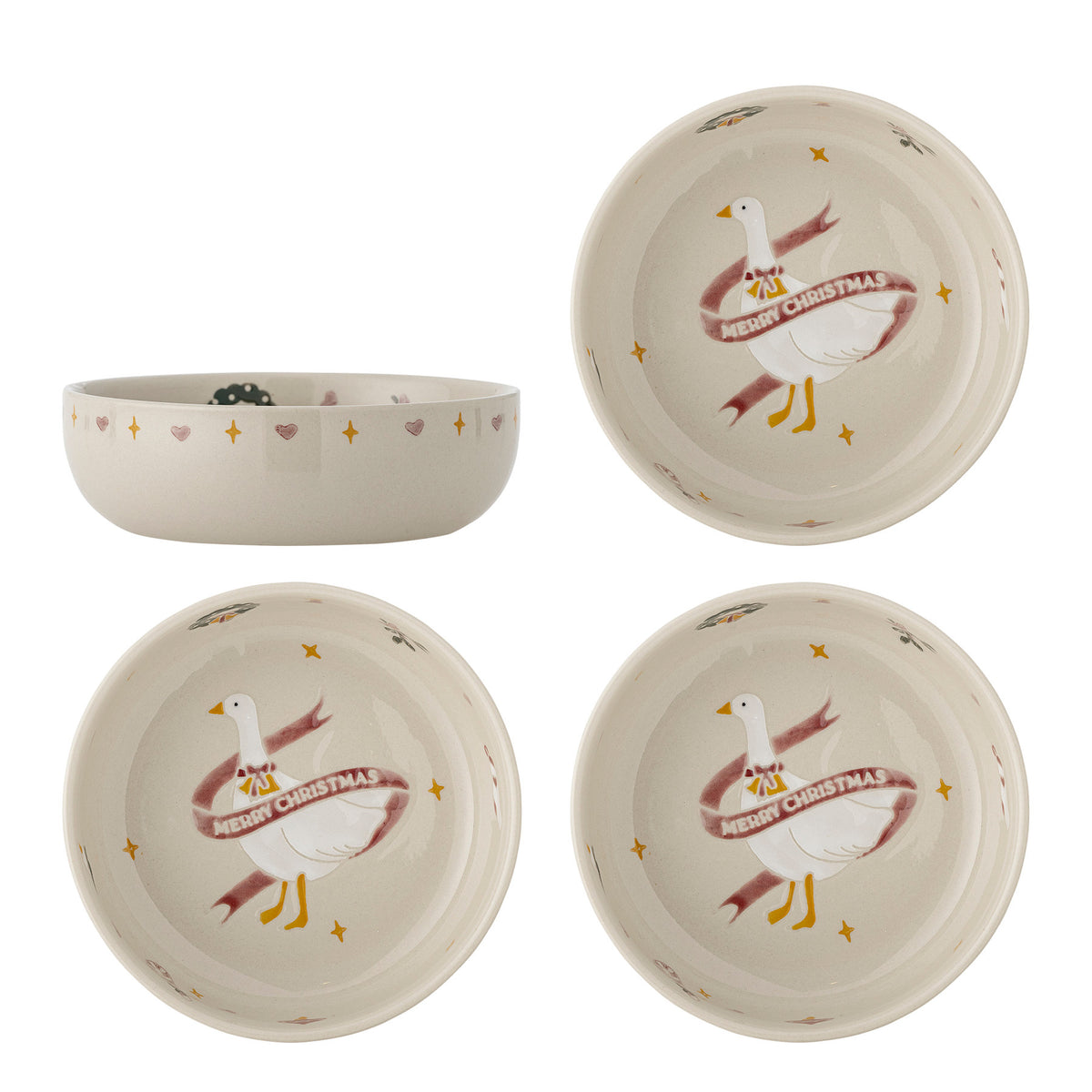 Mary Schale, Rot, Steingut in Red präsentiert im Onlineshop von KAQTU Design AG. Schale ist von Bloomingville