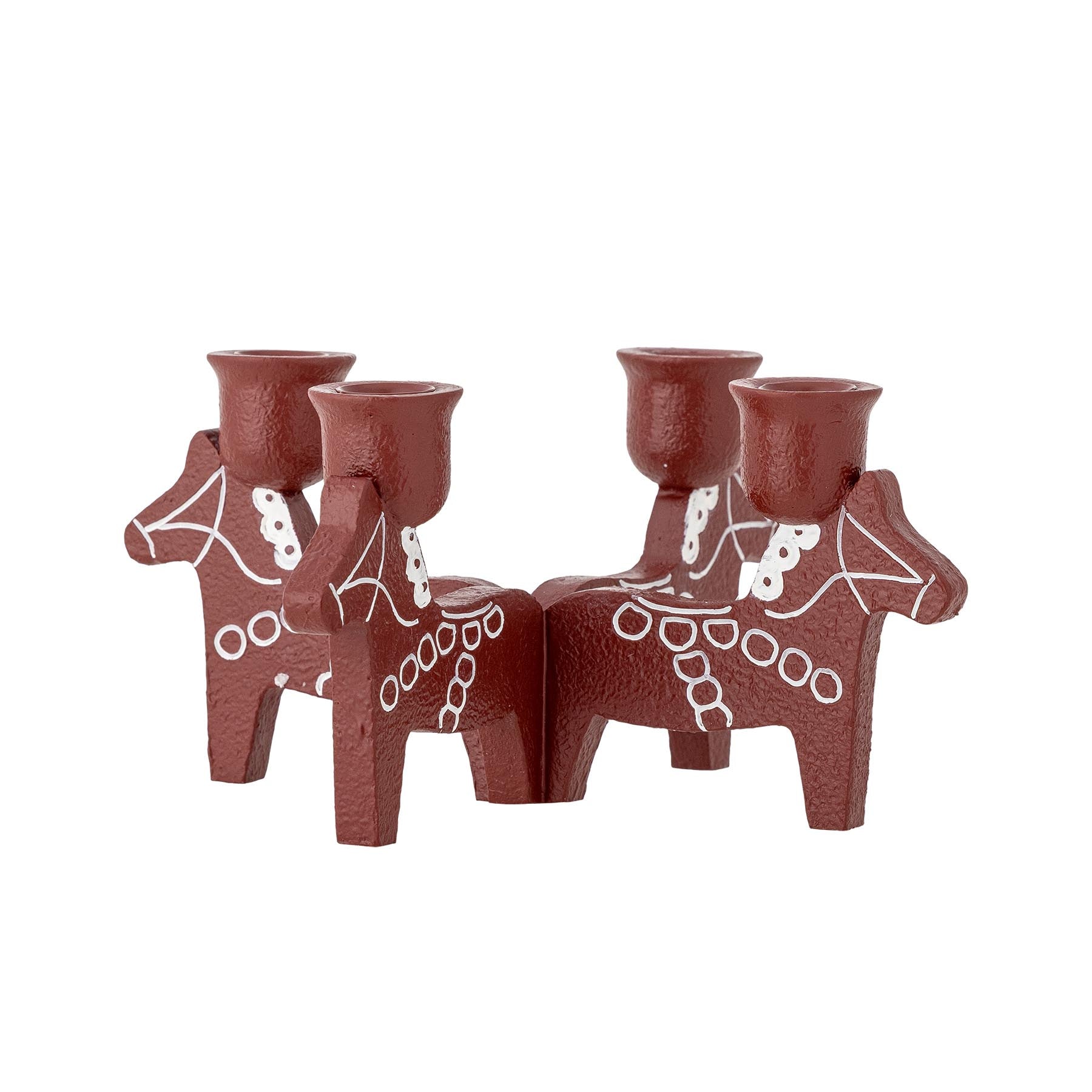 Siffer Adventskerzenständer, Rot, Polyresin in Red präsentiert im Onlineshop von KAQTU Design AG. Kerzenständer ist von Bloomingville