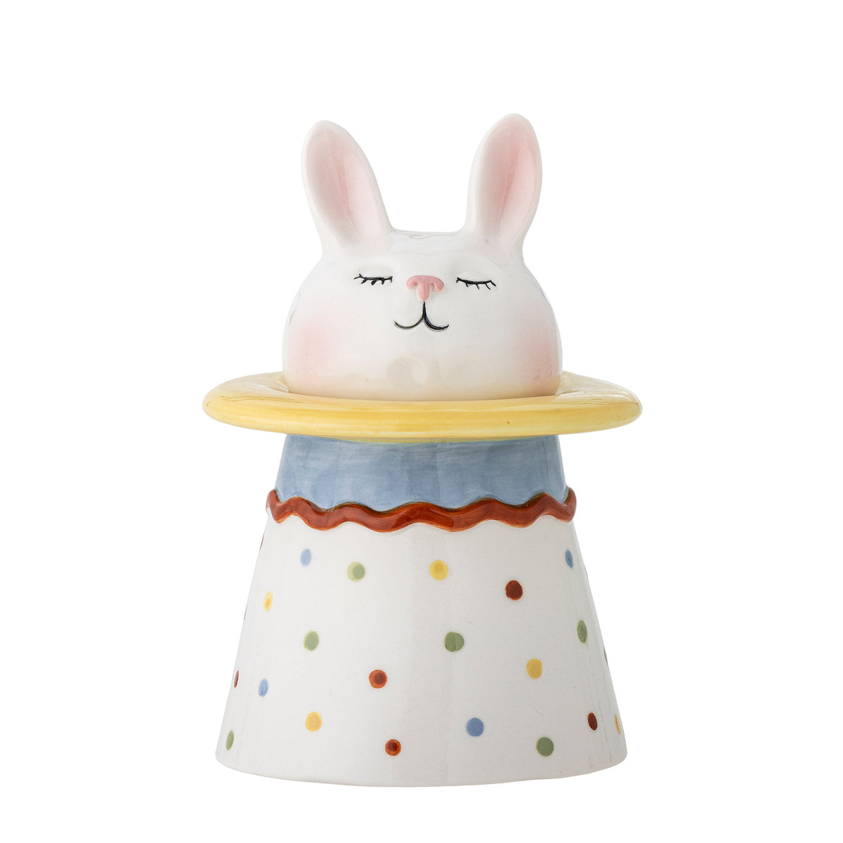 Villja Gefäss mit Deckel, Bunt, Steingut in Multi präsentiert im Onlineshop von KAQTU Design AG. Kanne ist von Bloomingville Mini