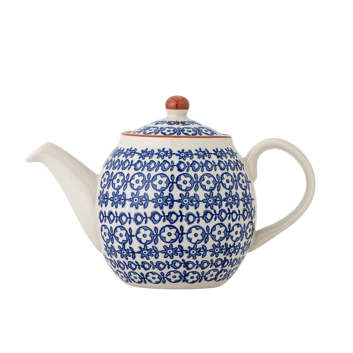 Karine Teekanne, Blau, Steingut in Blue präsentiert im Onlineshop von KAQTU Design AG. Teekrüge ist von Bloomingville