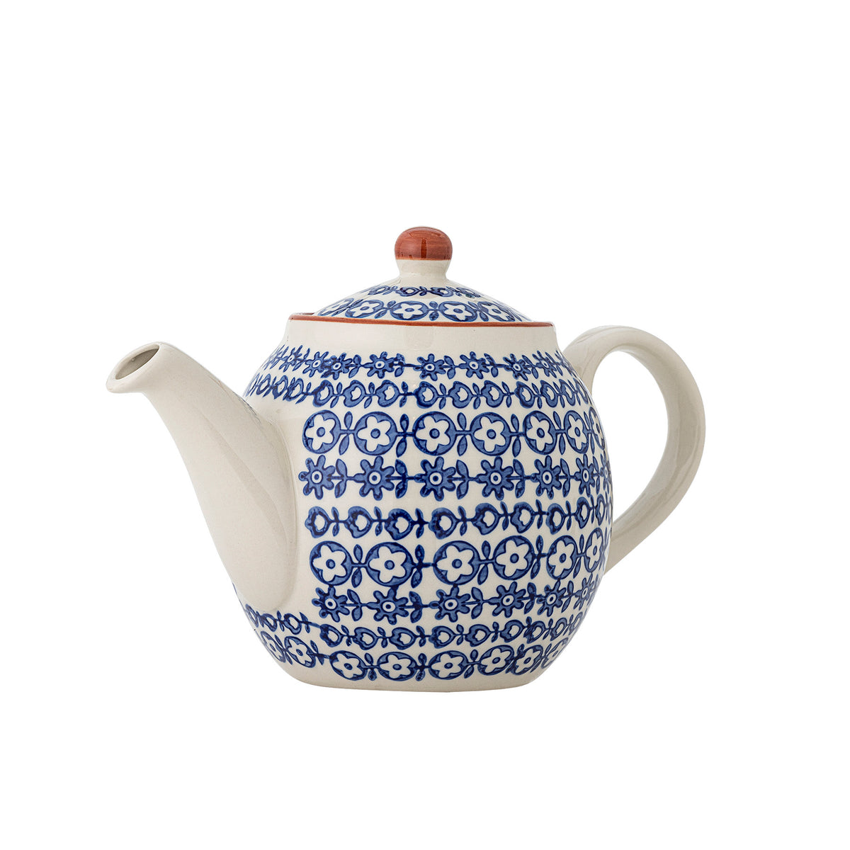 Karine Teekanne, Blau, Steingut in Blue präsentiert im Onlineshop von KAQTU Design AG. Teekrüge ist von Bloomingville