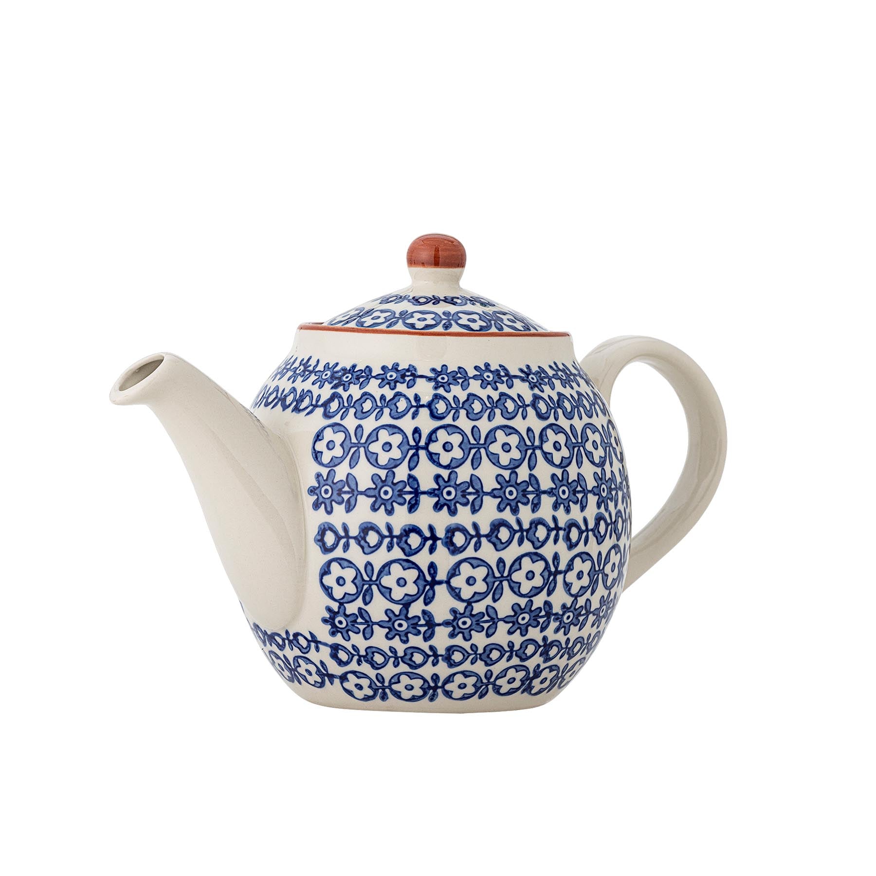 Karine Teekanne, Blau, Steingut in Blue präsentiert im Onlineshop von KAQTU Design AG. Käsezubehör ist von Bloomingville