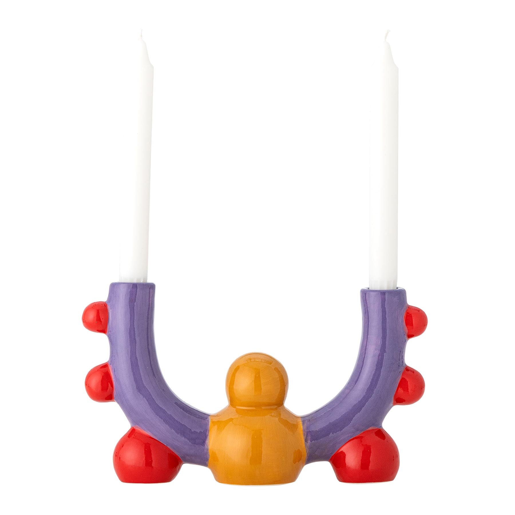 Edivia Kerzenhalter, Bunt, Steingut in Multi präsentiert im Onlineshop von KAQTU Design AG. Kerzenständer ist von Bloomingville
