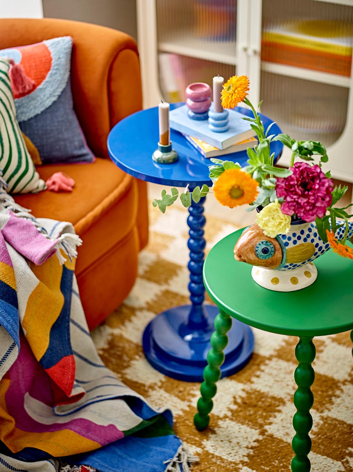 Tana Votive & Candle Holder, Bunt, Steingut in Multi präsentiert im Onlineshop von KAQTU Design AG. Kerzenständer ist von Bloomingville