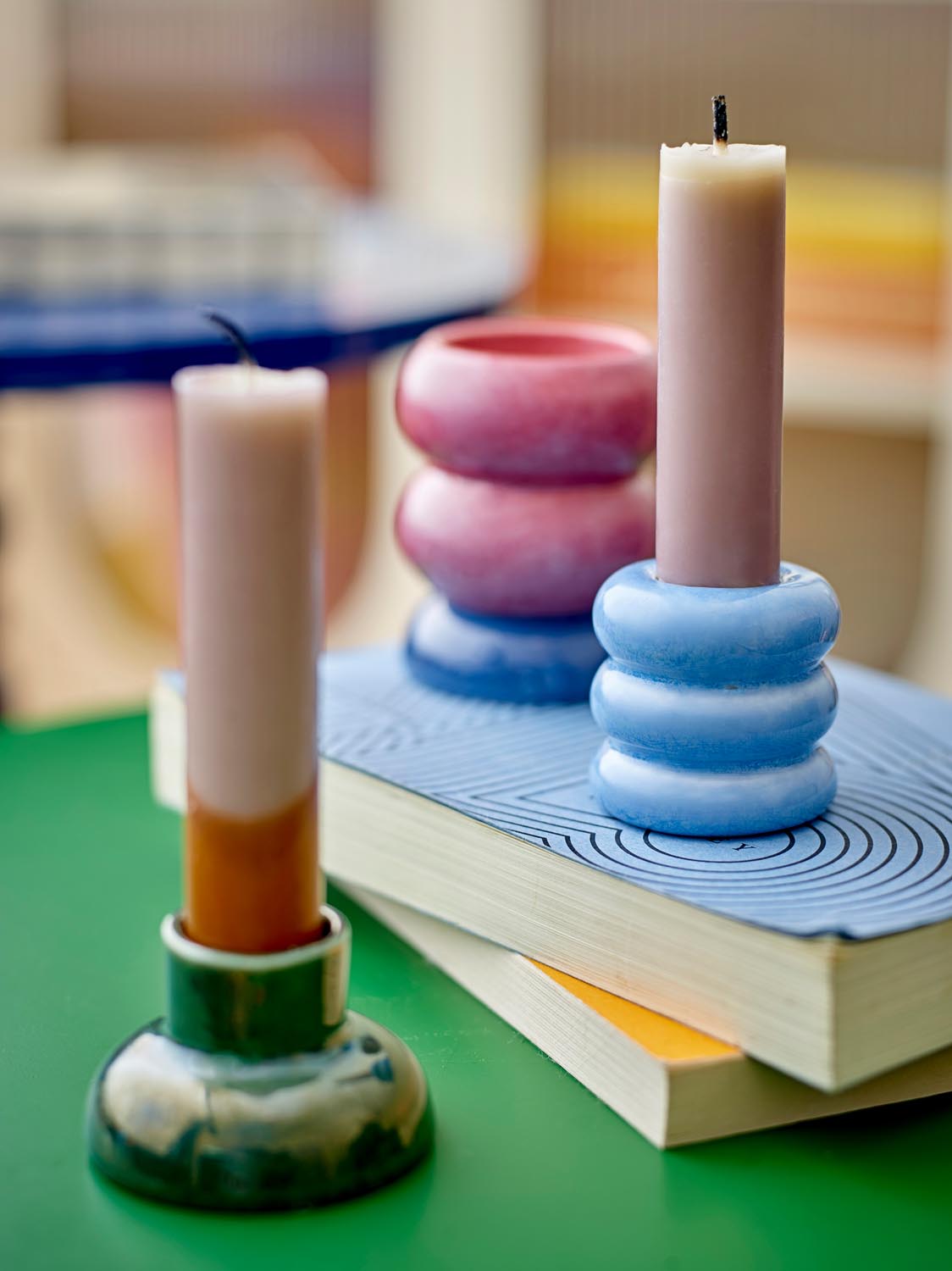 Tana Votive & Candle Holder, Bunt, Steingut in Multi präsentiert im Onlineshop von KAQTU Design AG. Kerzenständer ist von Bloomingville