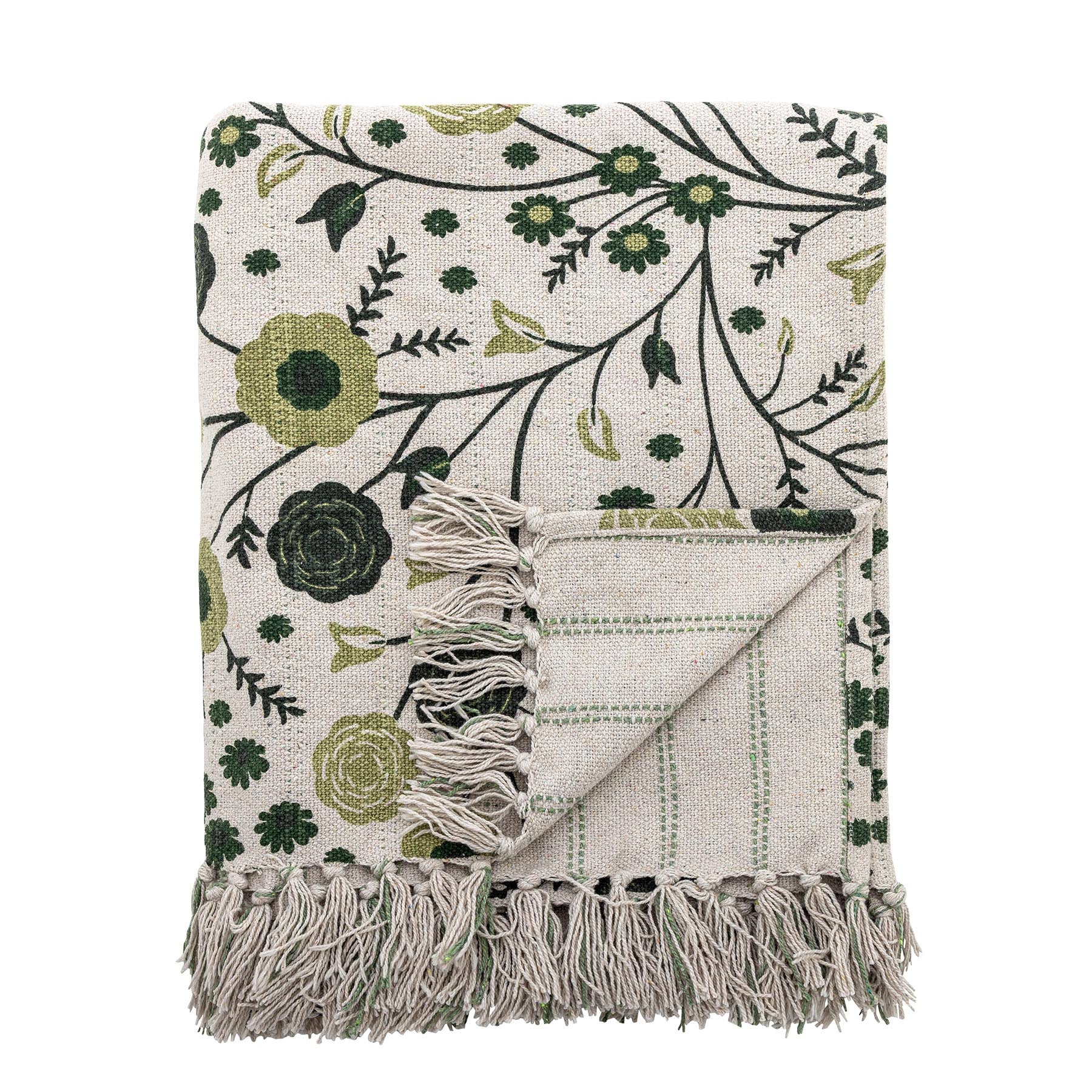Eydis Decke, Bunt, Recycelte Baumwolle in Multi präsentiert im Onlineshop von KAQTU Design AG. Bettüberwurf ist von Bloomingville