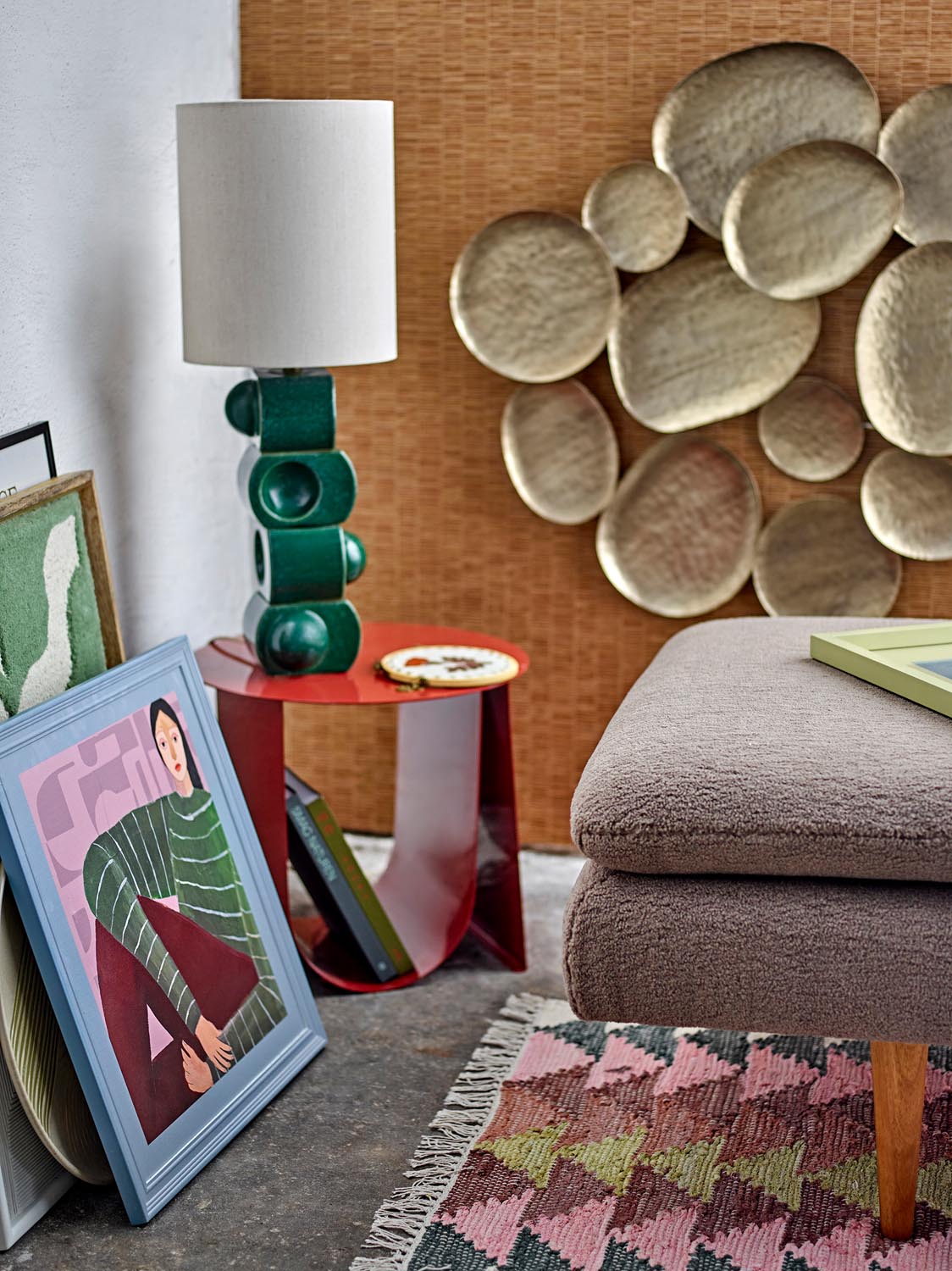 Desmond Teppich, Bunt, Baumwolle in Multi präsentiert im Onlineshop von KAQTU Design AG. Teppich ist von Bloomingville