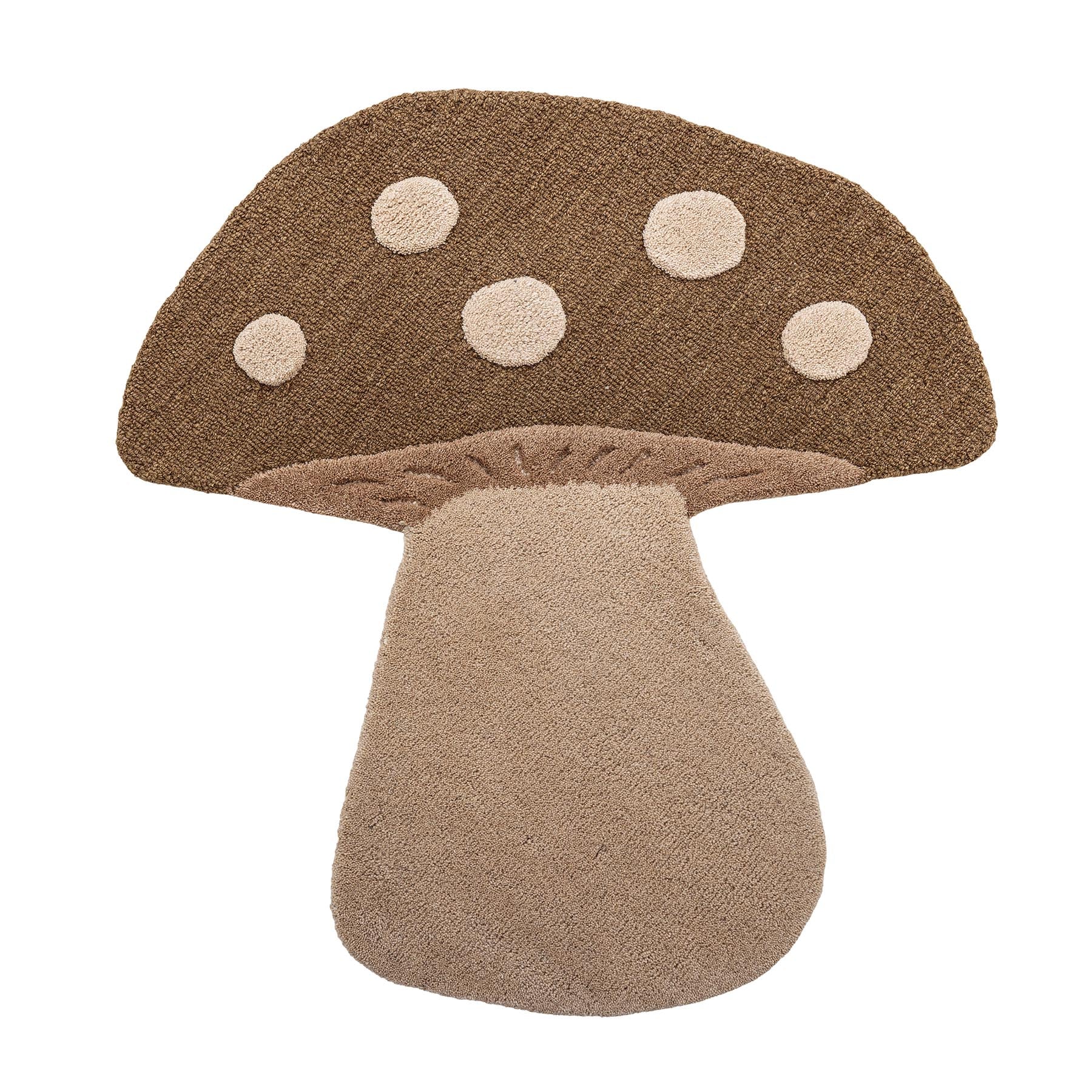 Mushroom Teppich, Braun, Wolle in Brown präsentiert im Onlineshop von KAQTU Design AG. Teppich ist von Bloomingville Mini