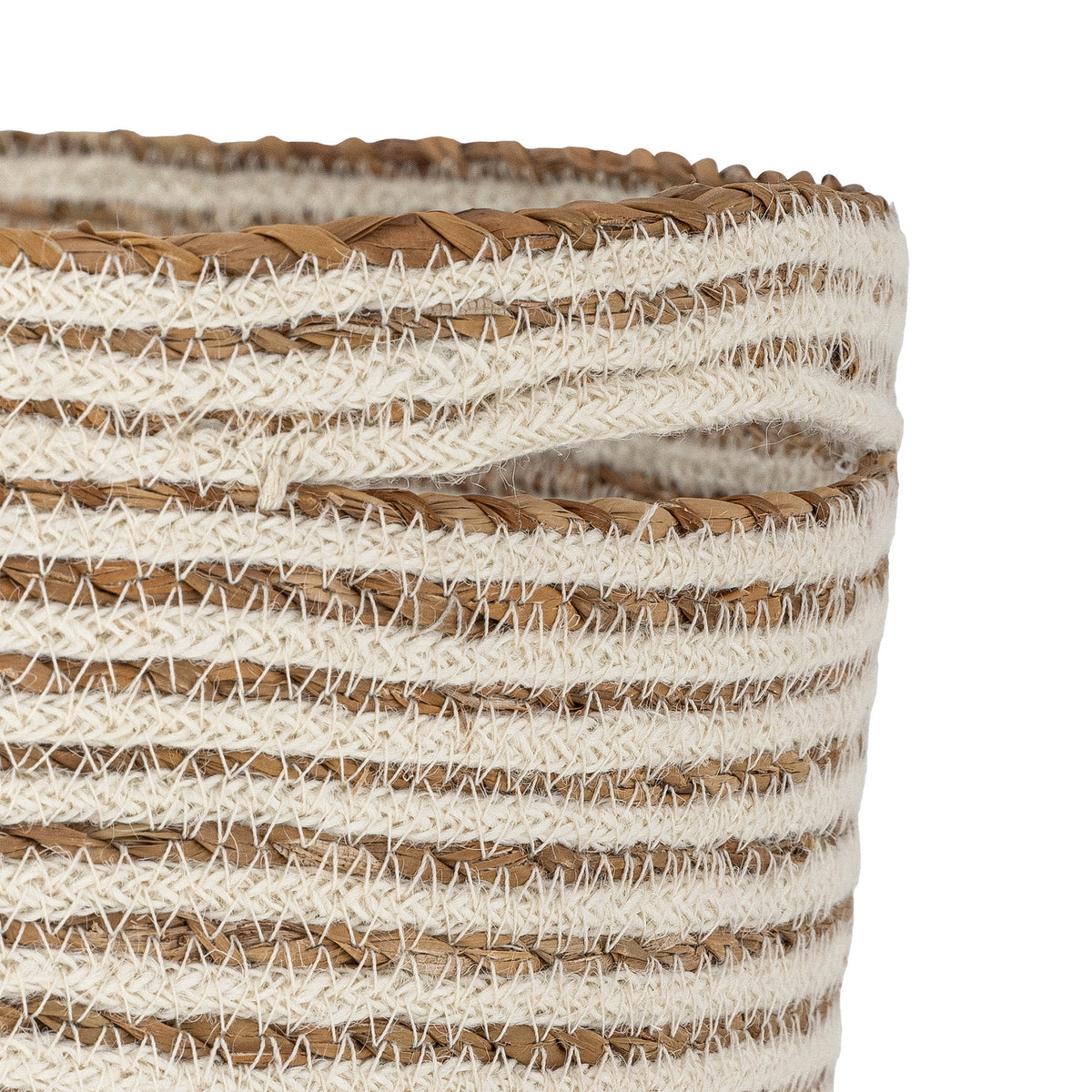 Selena Korb, Weiss, Jute in Weiss präsentiert im Onlineshop von KAQTU Design AG. Aufbewährungskörbe ist von Bloomingville