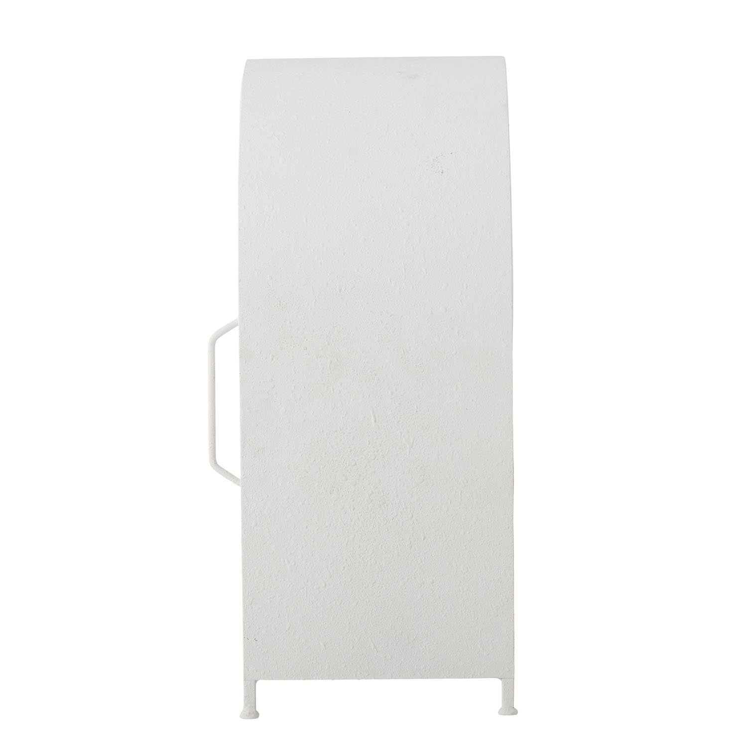 Das Soria Kabinett von Bloomingville vereint stilvolles Design und praktische Funktionalität. Weißes Metall, abgerundete Formen und erhöhte Beine machen es zum perfekten Möbelstück für jeden Raum.