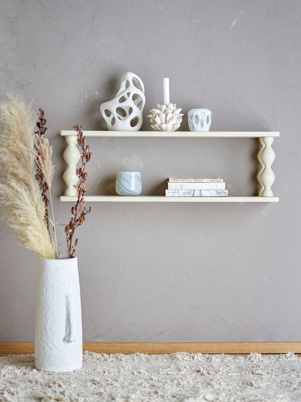 Salino Regal, Weiss, MDF in Weiss präsentiert im Onlineshop von KAQTU Design AG. Wandregal ist von Bloomingville