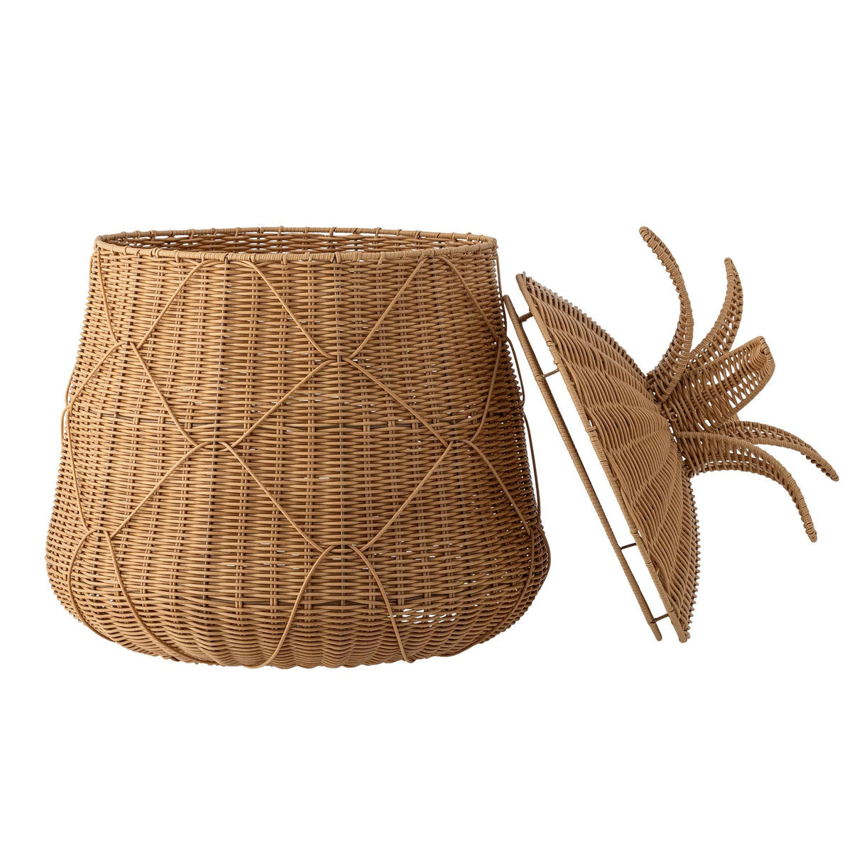 Anann Korb mit Deckel, Natur, Polyrattan in Nature präsentiert im Onlineshop von KAQTU Design AG. Aufbewahrungskorb ist von Bloomingville