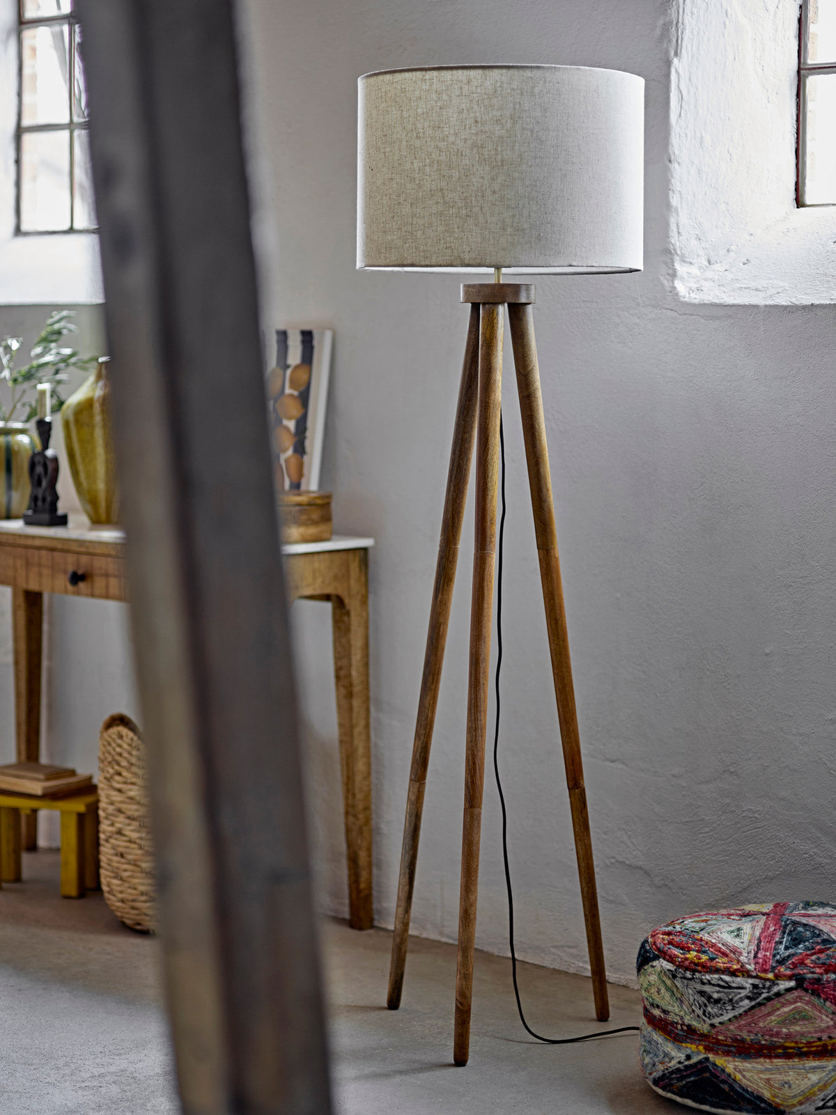 Torano Pouf, Rot, Baumwolle in Rot präsentiert im Onlineshop von KAQTU Design AG. Pouf ist von Creative Collection