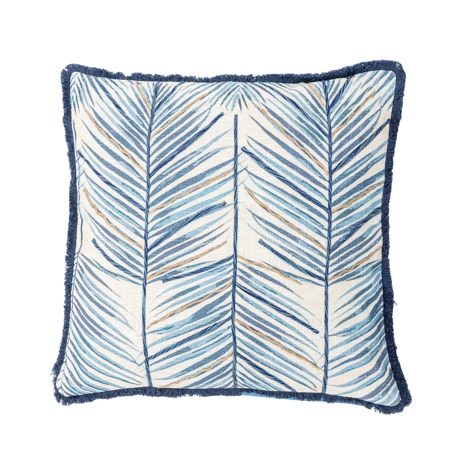 Laval Kissen, Blau, Baumwolle in Blau präsentiert im Onlineshop von KAQTU Design AG. Kissen ist von Creative Collection