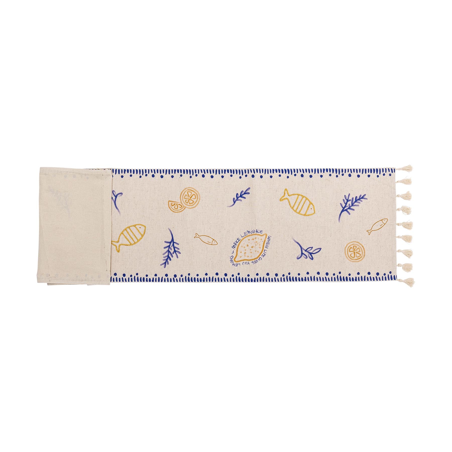Maxima Tischläufer, Blau, Baumwolle OEKO-TEX® in Blue präsentiert im Onlineshop von KAQTU Design AG. Pfannenuntersatz ist von Creative Collection