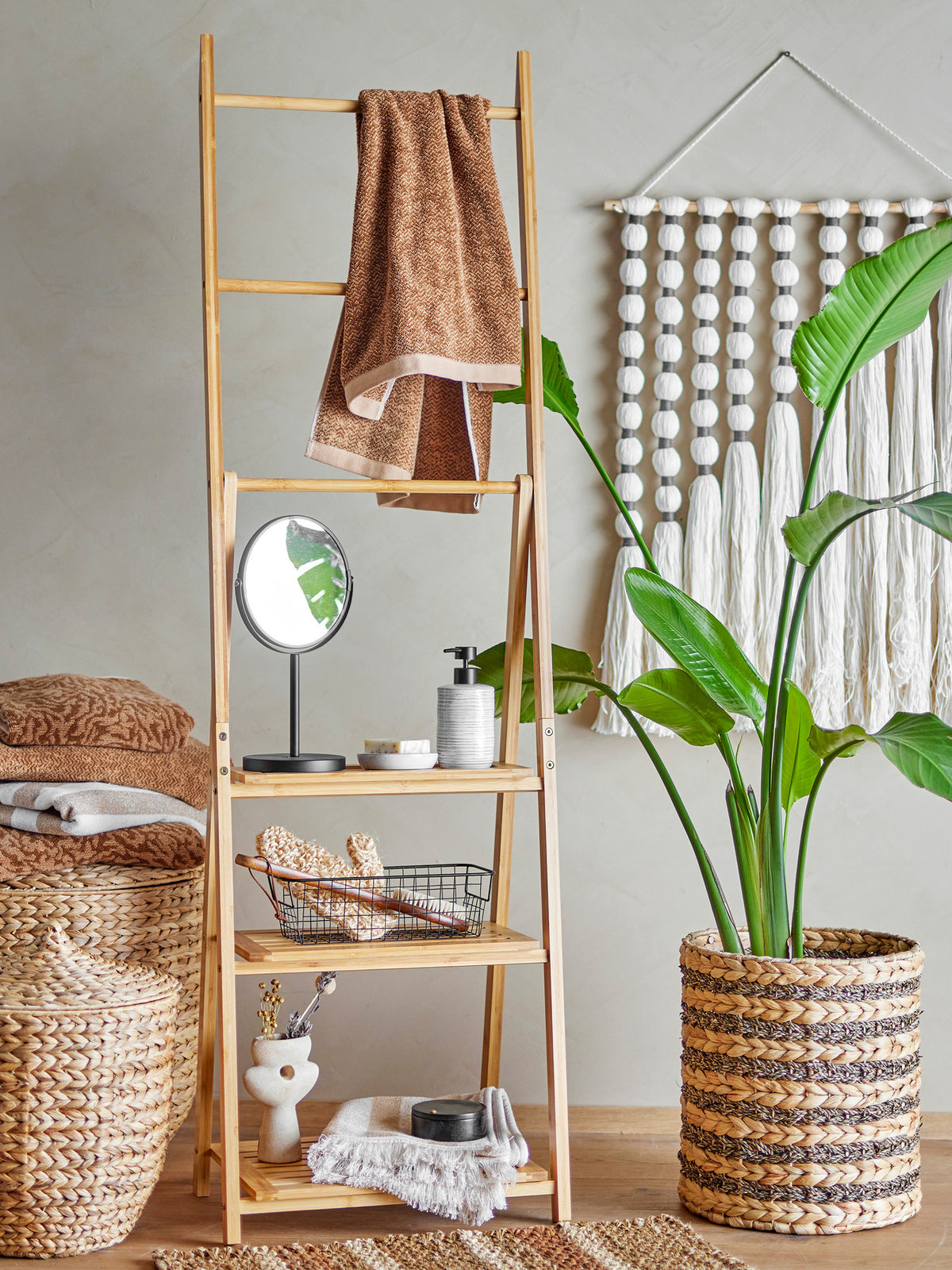 Kahla Handtuch, Braun, Baumwolle in Brown präsentiert im Onlineshop von KAQTU Design AG. Handtuch ist von Bloomingville