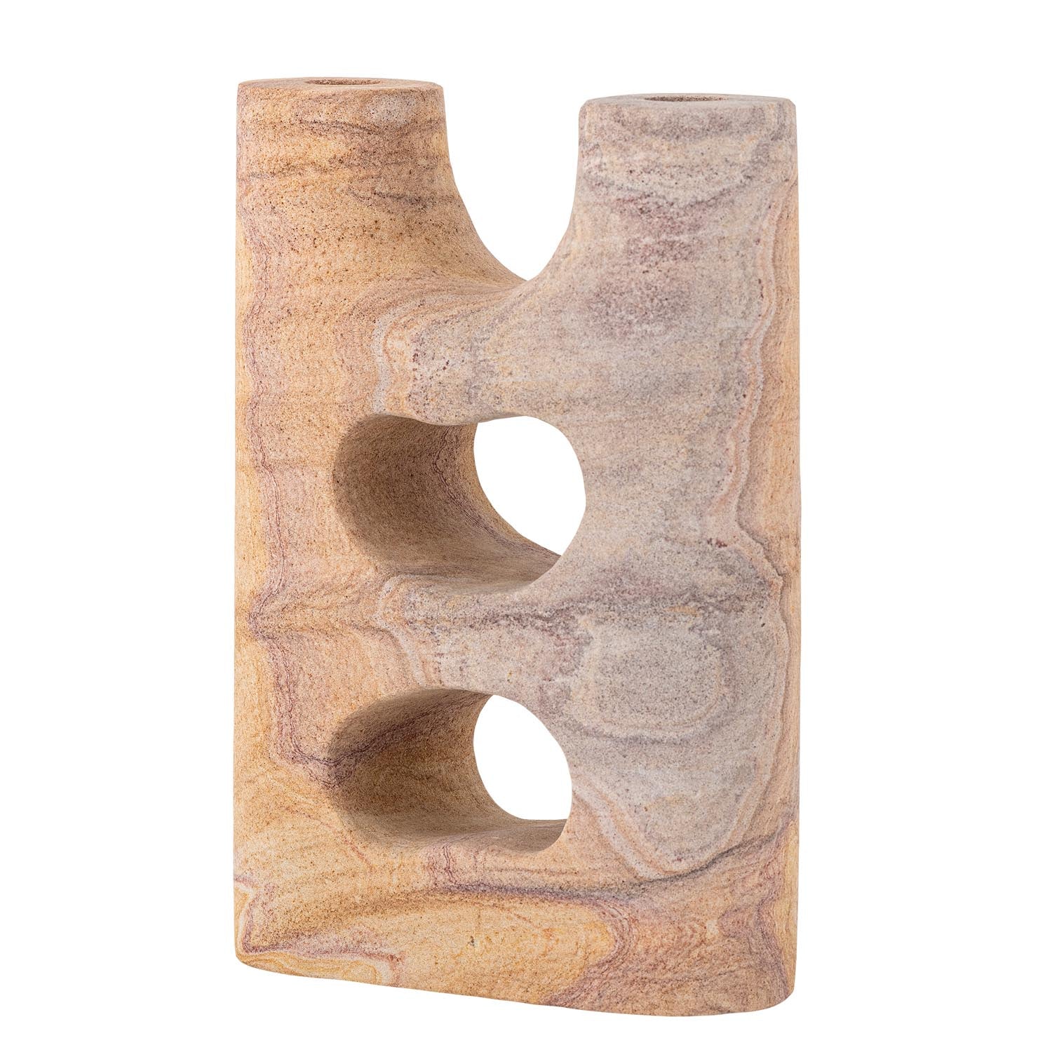 Verleihen Sie Ihrem Zuhause mit dem Lodi Kerzenhalter aus Sandstein von Bloomingville eine elegante Note. Handgefertigt und einzigartig!