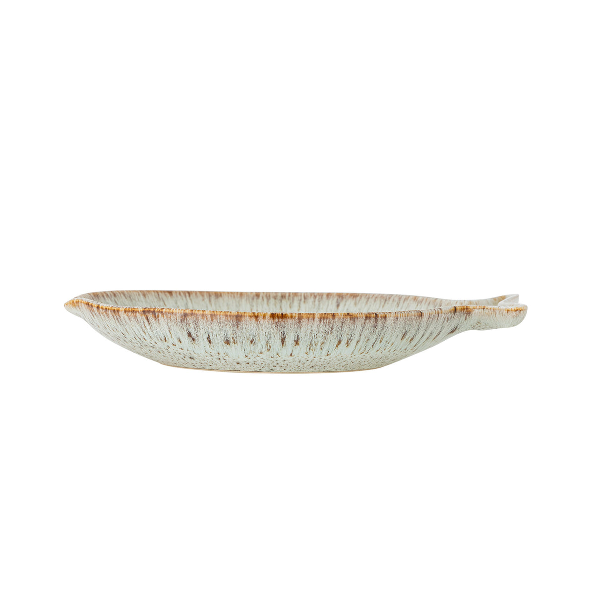 Beige Servierplatte Fleur von Creative Collection aus Steingut mit glasierter Oberfläche