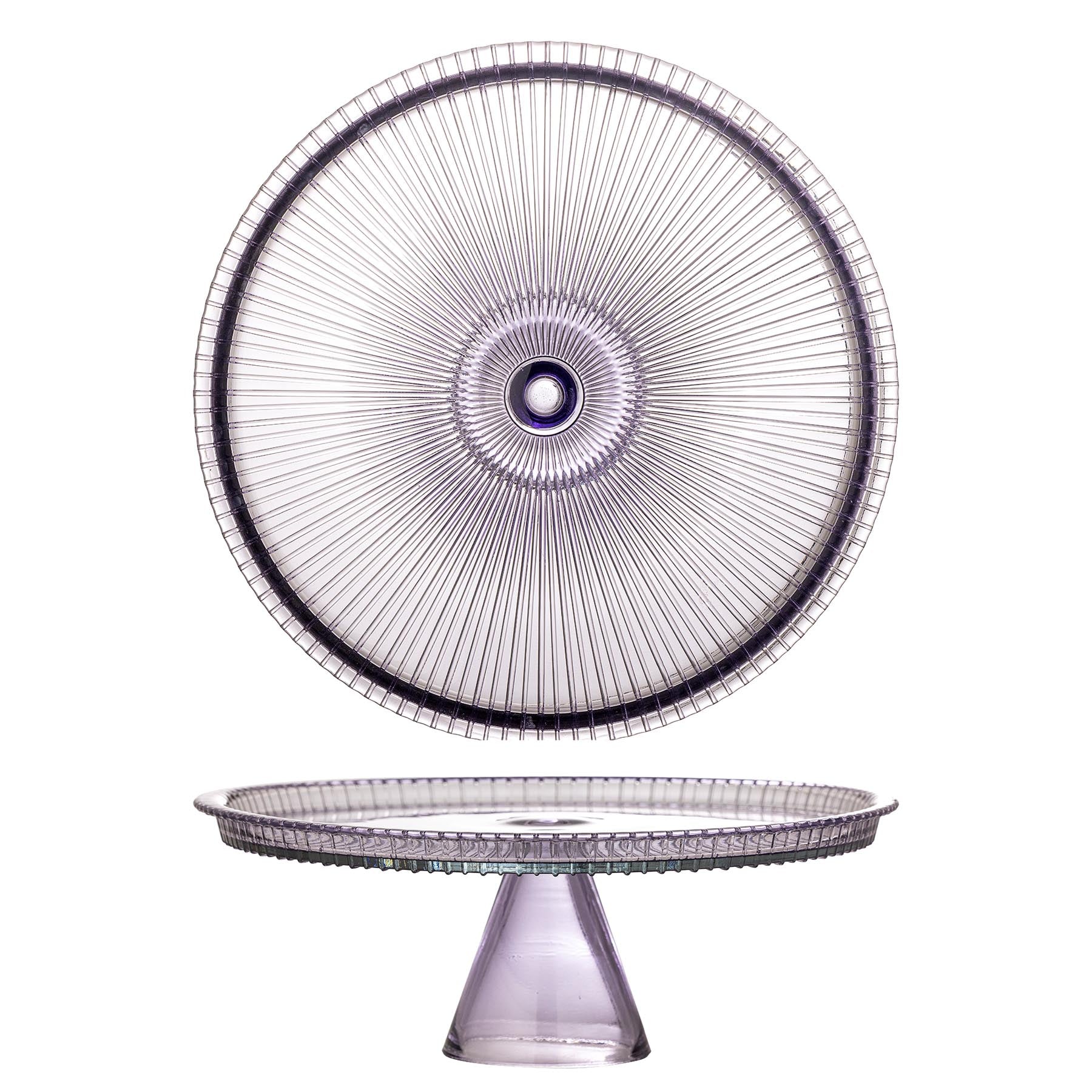Tayo Kuchenteller mit Glocke, Bunt, Glas in Multi präsentiert im Onlineshop von KAQTU Design AG. Tablett ist von Bloomingville