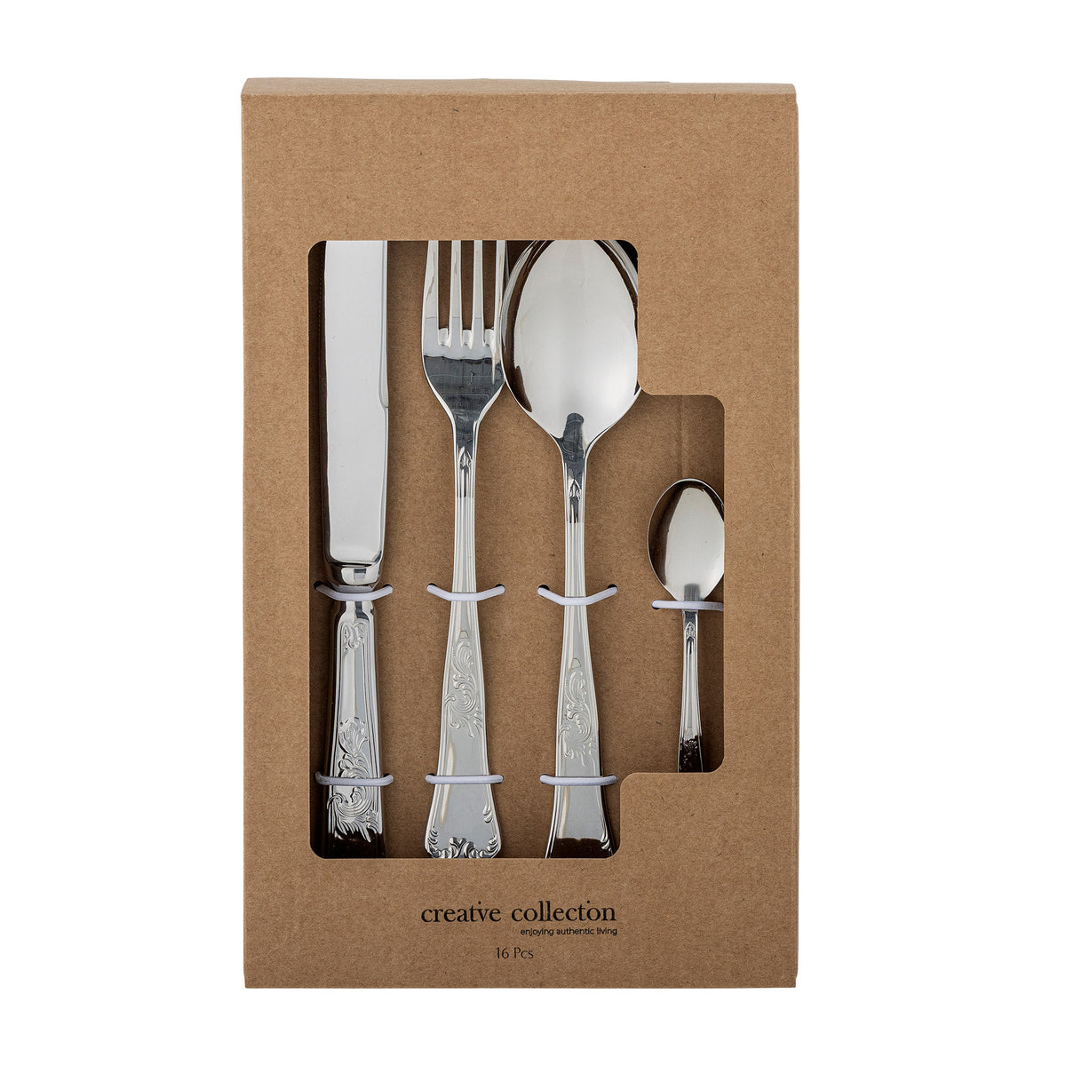 Tilly Besteck, Silber, Edelstahl in Silber präsentiert im Onlineshop von KAQTU Design AG. Besteckset ist von Creative Collection