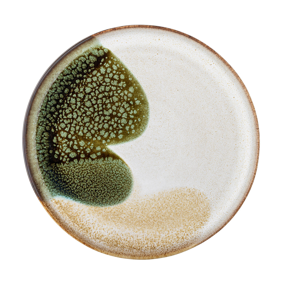 Jules Teller, Grün, Steingut in Green präsentiert im Onlineshop von KAQTU Design AG. Teller ist von Bloomingville