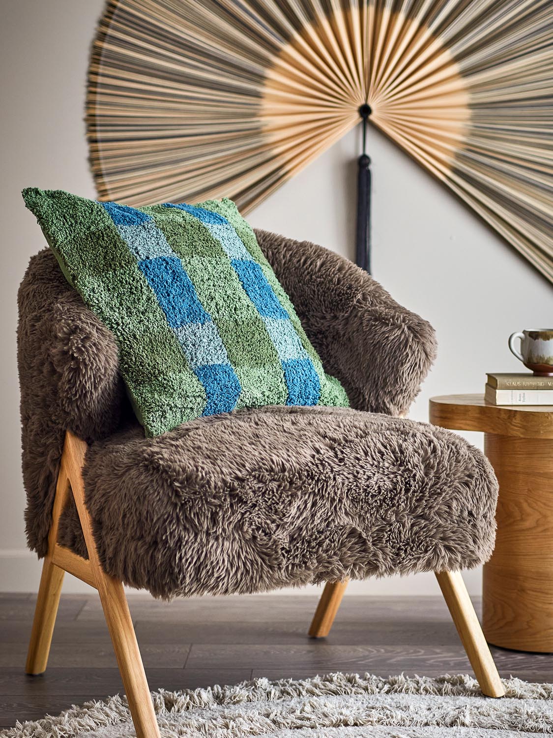 Pil Kissen, Grün, Baumwolle OEKO-TEX® in Green präsentiert im Onlineshop von KAQTU Design AG. Deko Kissenbezug ist von Bloomingville