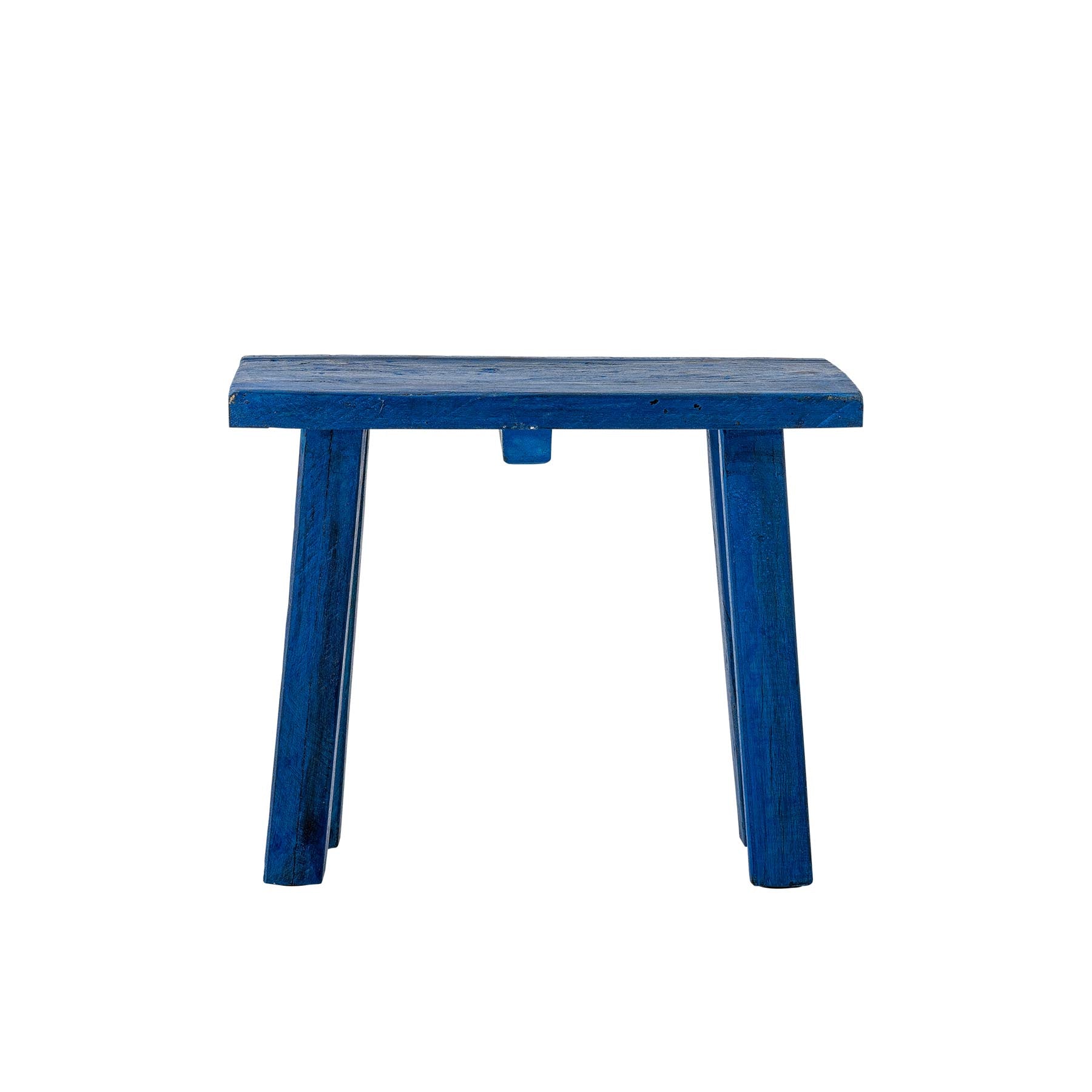 Porir Sockel, Blau, Recyceltes Holz in Blue präsentiert im Onlineshop von KAQTU Design AG. Kunstgegenstände ist von Creative Collection