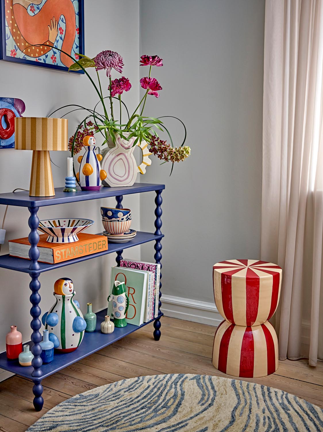 Vrea Beistelltisch, Bunt, Metall in Multi präsentiert im Onlineshop von KAQTU Design AG. Standregal ist von Bloomingville