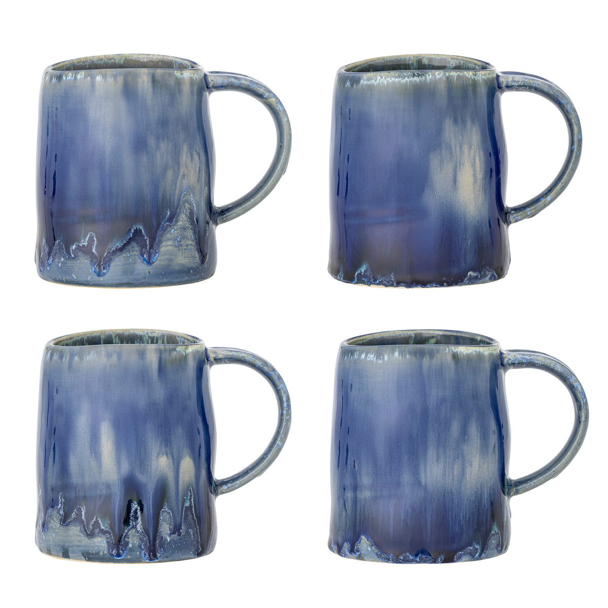Yori Becher, Blau, Steingut in Blau präsentiert im Onlineshop von KAQTU Design AG. Tasse ist von Bloomingville