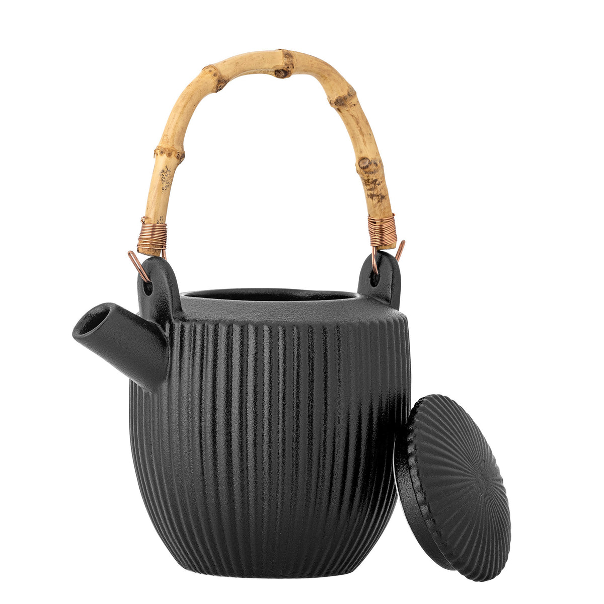 Neri Teekanne, Schwarz, Steingut in Schwarz präsentiert im Onlineshop von KAQTU Design AG. Teekrüge ist von Bloomingville