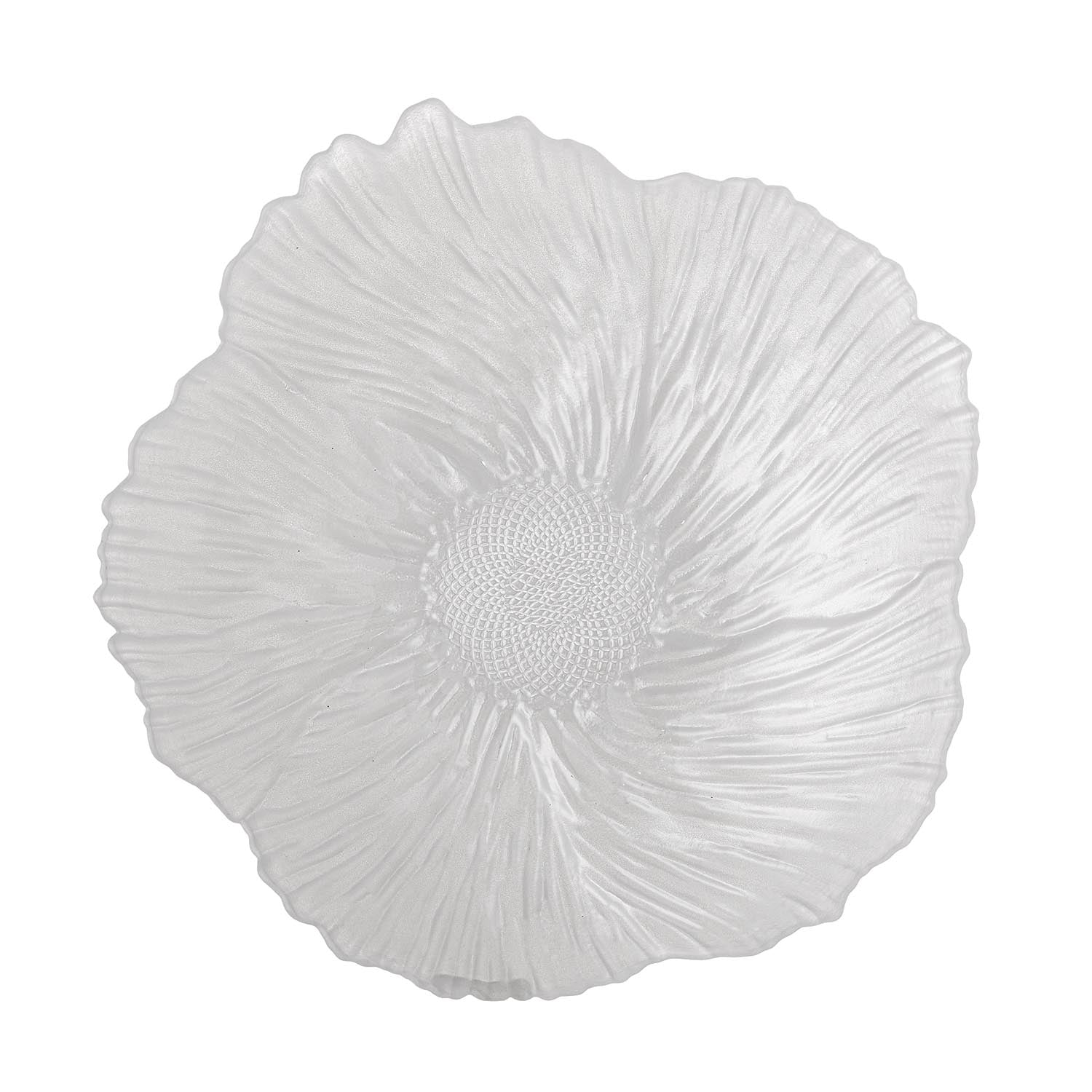 Die elegante Iani Schale von Bloomingville aus Glas verleiht Ihrem Zuhause mit ihrem einzigartigen blumenartigen Design und perlmuttartiger Oberfläche einen Hauch von Luxus.