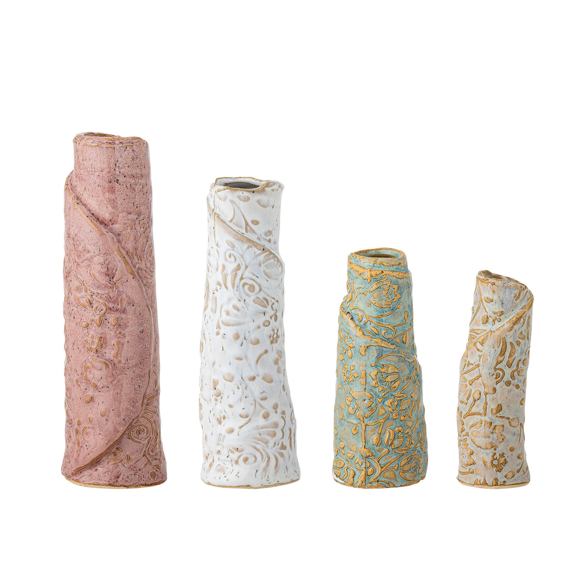 Temple Vase, Braun, Steingut in Braun präsentiert im Onlineshop von KAQTU Design AG. Vase ist von Bloomingville