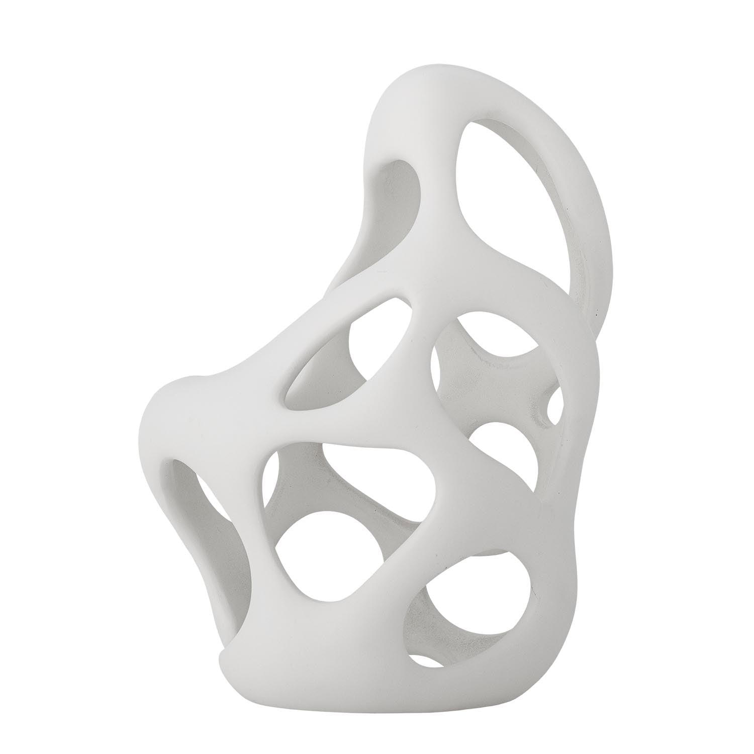 Die Chanet Deko von Bloomingville in edlem Weiß ist ein elegantes Polyresin-Kunstwerk, das jedem Raum einen Hauch von Stil und Raffinesse verleiht.