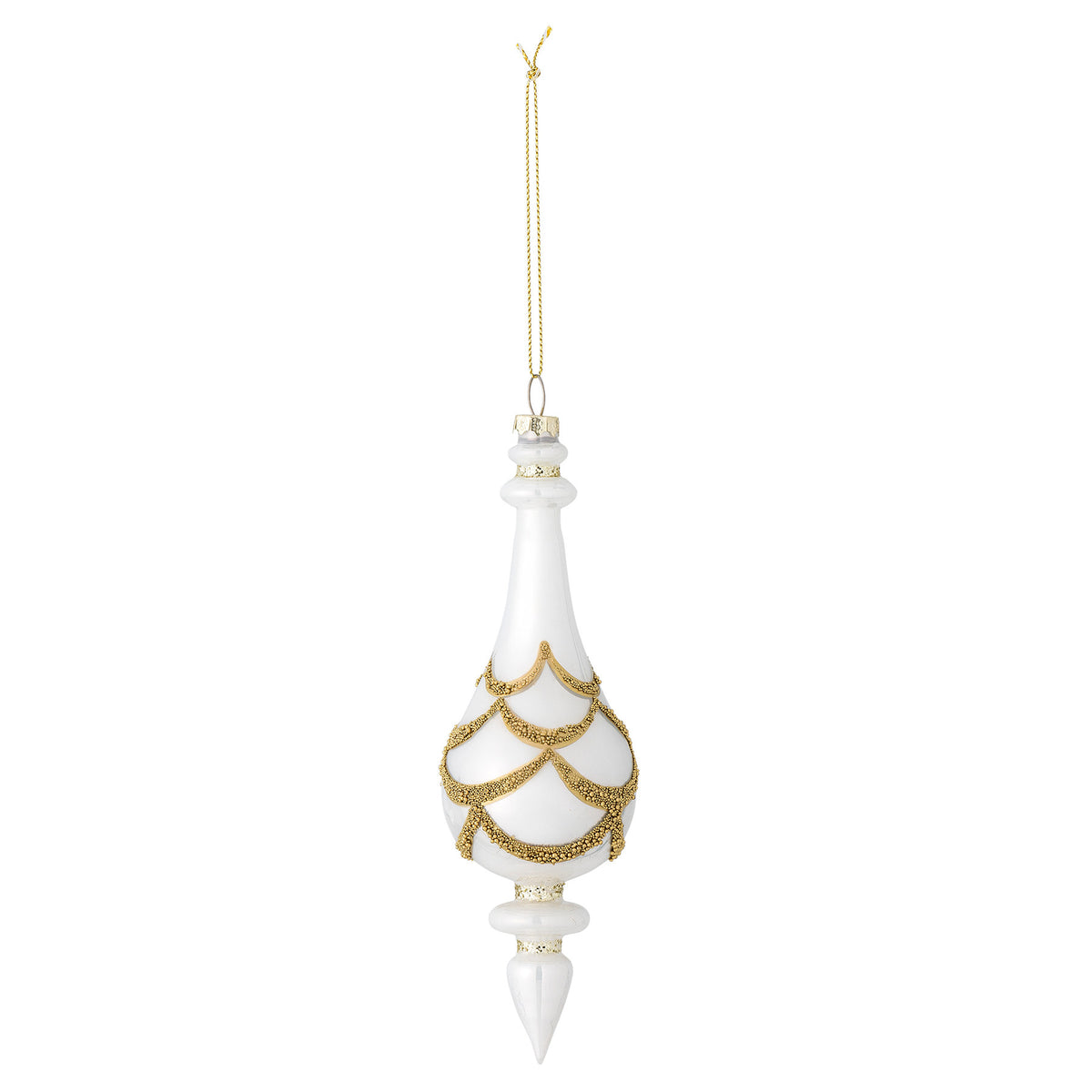 Hisar Ornament, Weiss, Glas in Weiss präsentiert im Onlineshop von KAQTU Design AG. Ornament ist von Bloomingville
