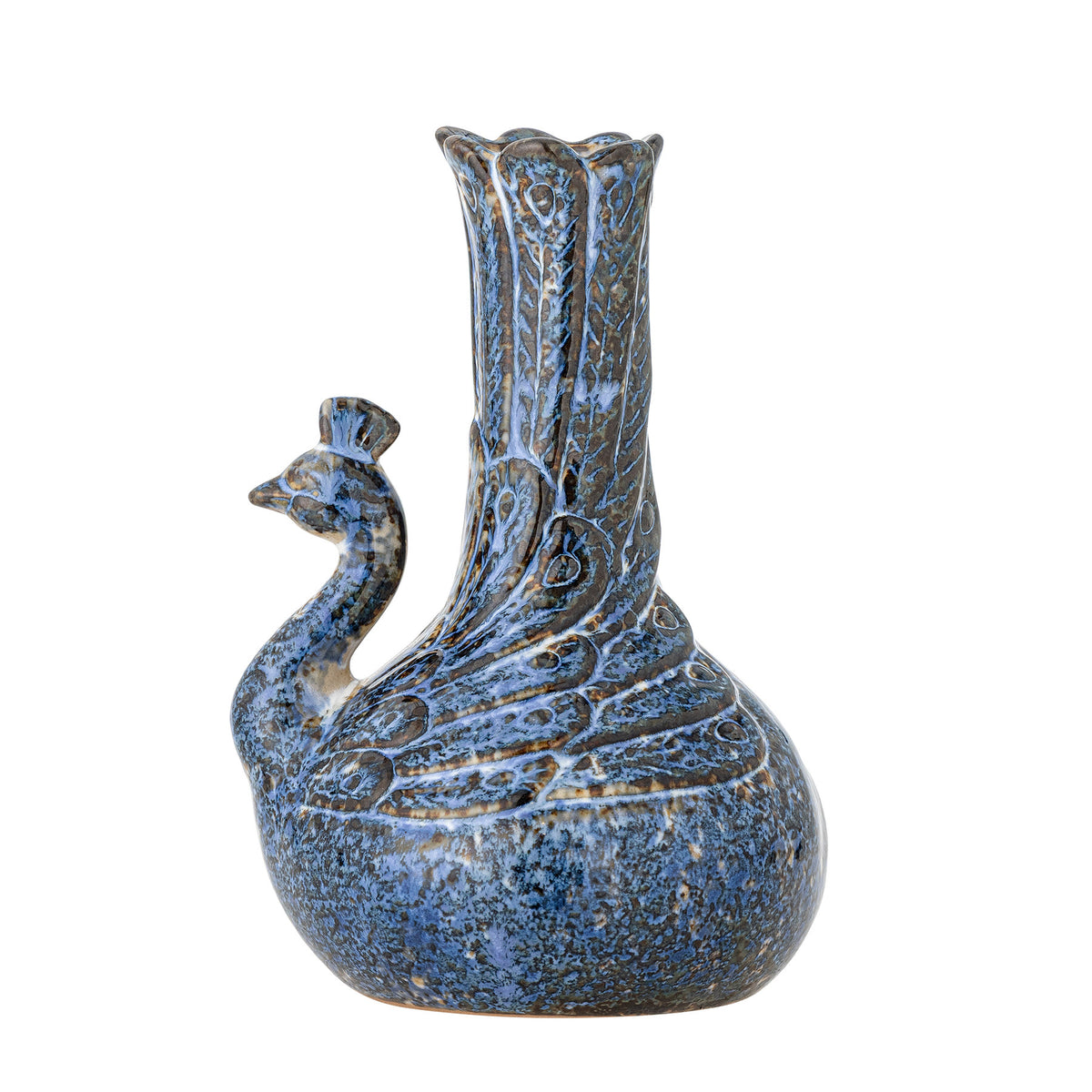 Kali Vase, Blau, Steingut in Blau präsentiert im Onlineshop von KAQTU Design AG. Vase ist von Creative Collection