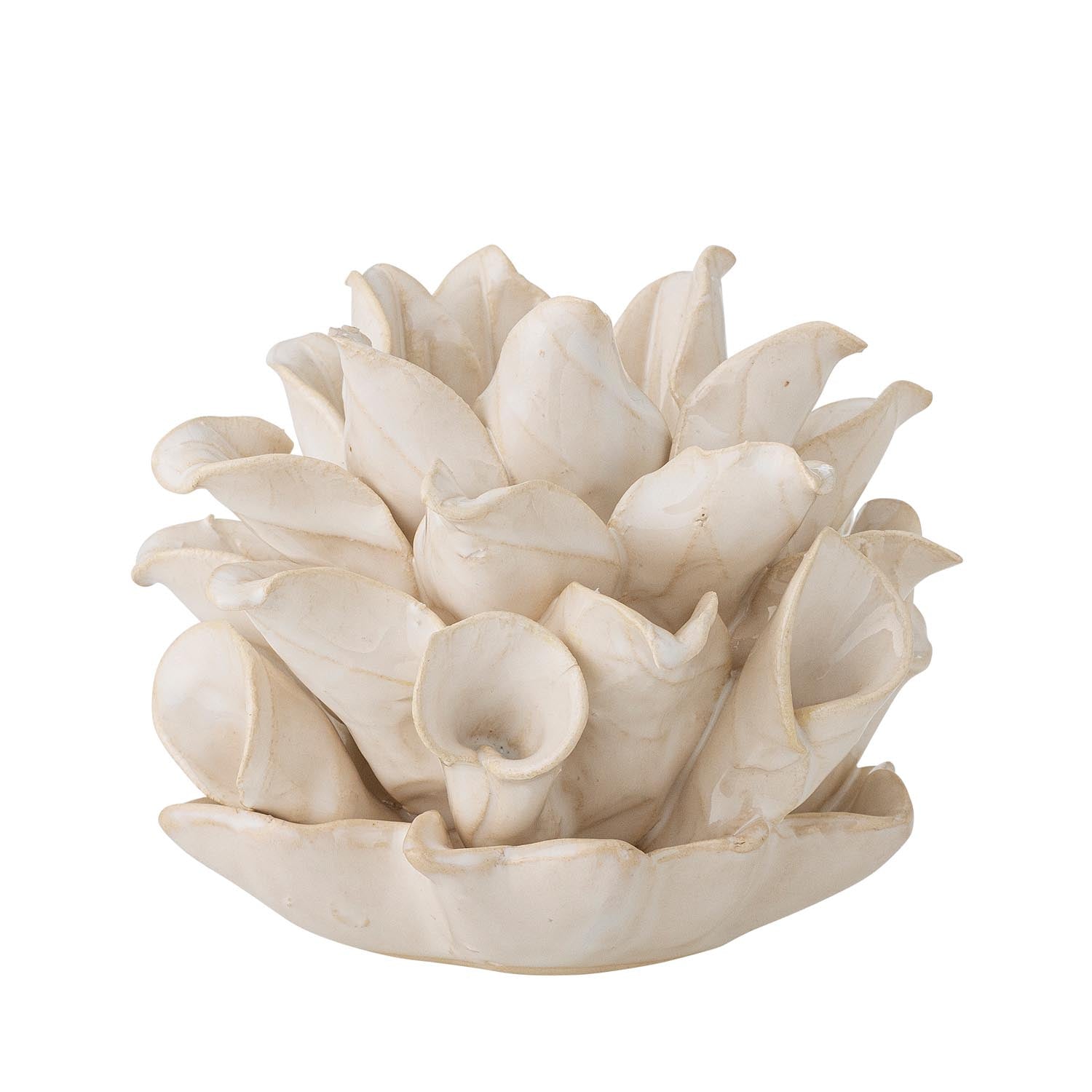 Eleganter Phyllis Kerzenhalter von Bloomingville aus hochwertigem Steinzeug. Handgefertigt mit einzigartiger Glasur, perfekt für jedes Zuhause.