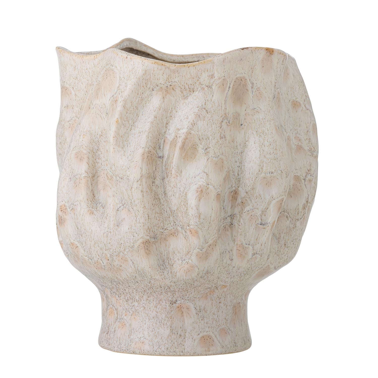 Adair Vase, Weiss, Steingut in Weiss präsentiert im Onlineshop von KAQTU Design AG. Vase ist von Bloomingville